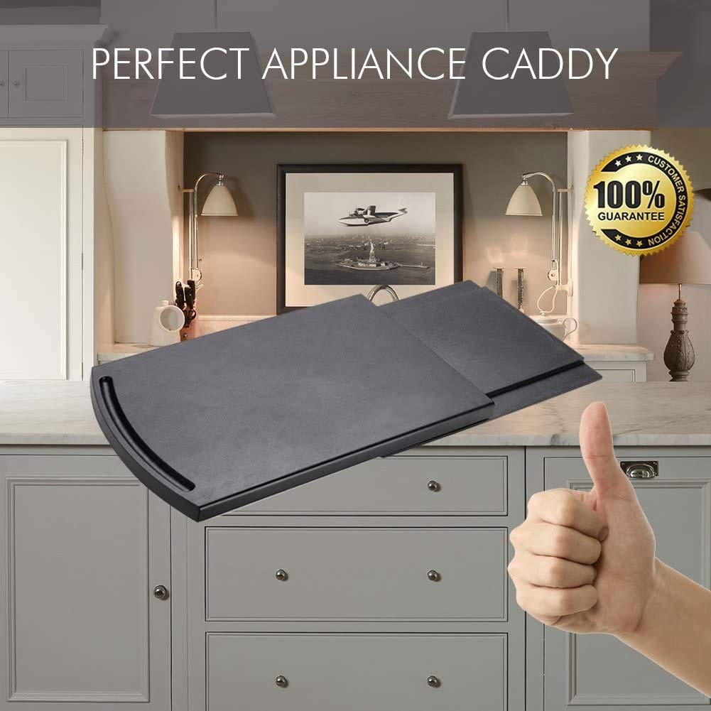 Kitchen Caddy Sliding Coffee Tray Mat, Under Cabinet Appliance 1 Set, Gray