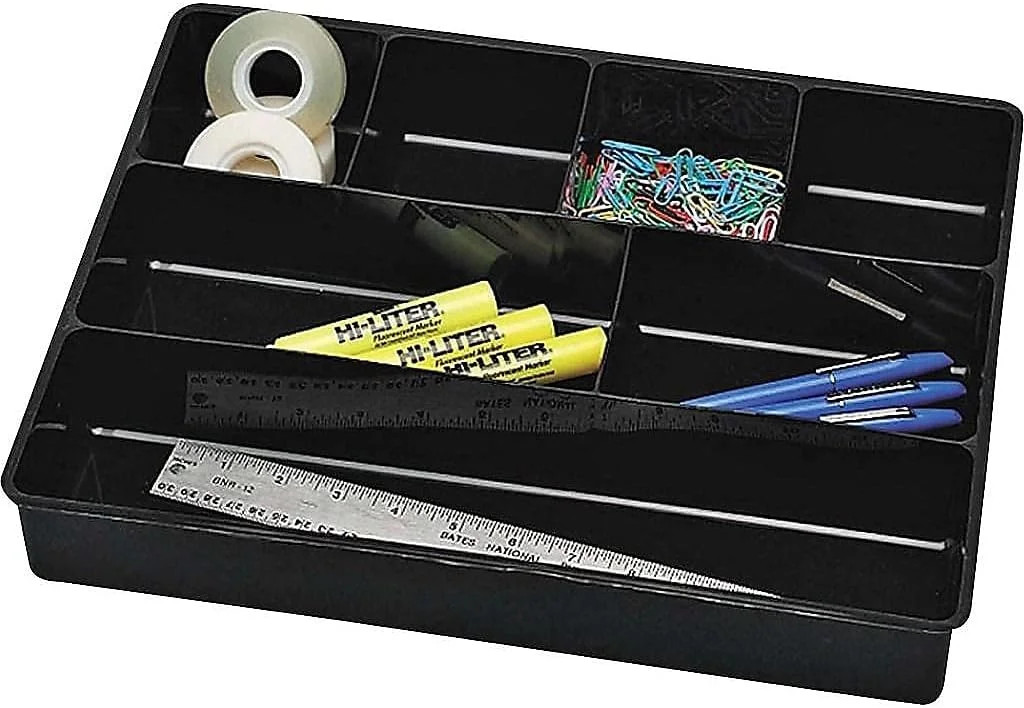 Rubbermaid Extra Deep Desk Drawer Director Tray, Plastic, 11.875 x 15 x 2.5 Inch