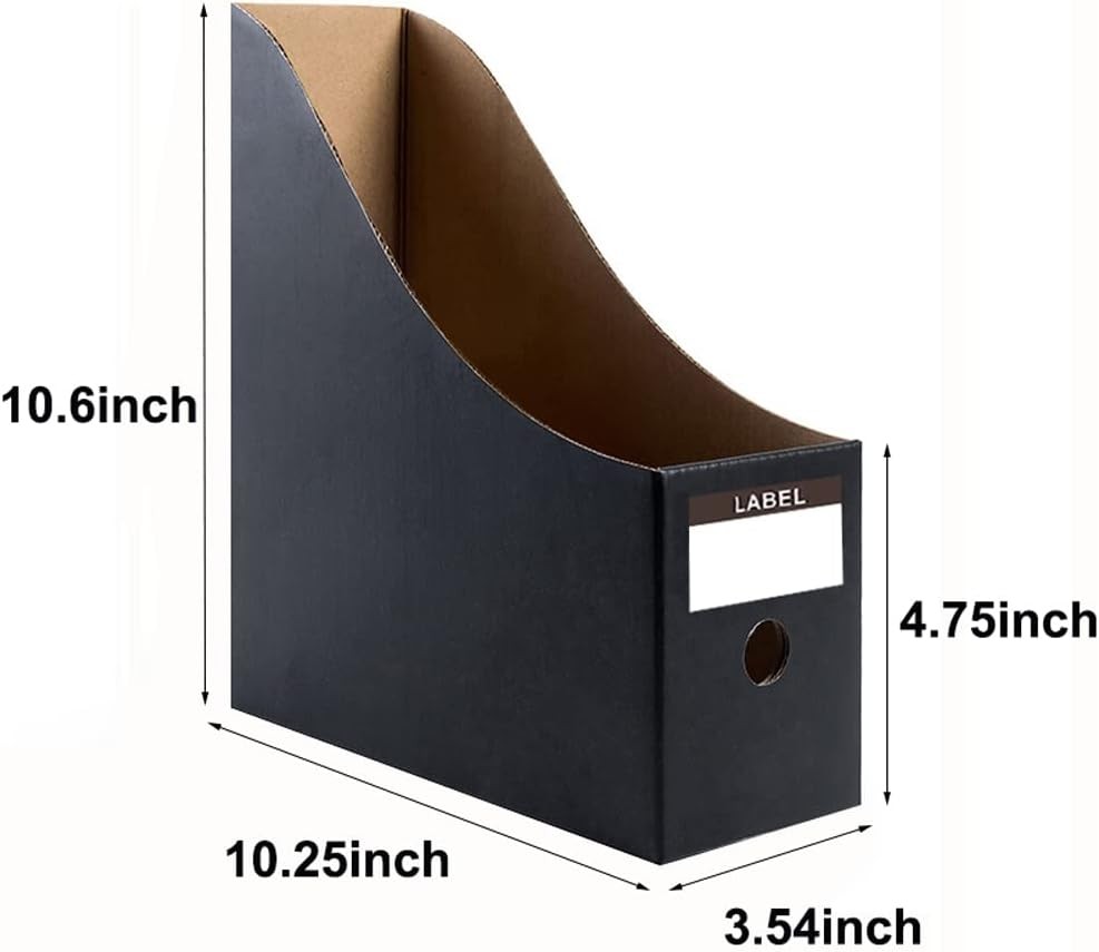 Foldable Desk File Holder Organizer Sturdy Cardboard Magazine Storage Box
