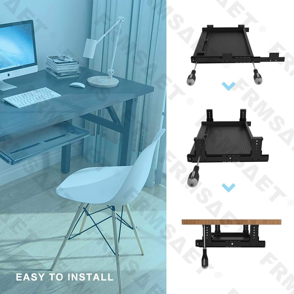 Office Furniture Accessories Keyboard Drawer Under Desk Multipurpose Tray wit…