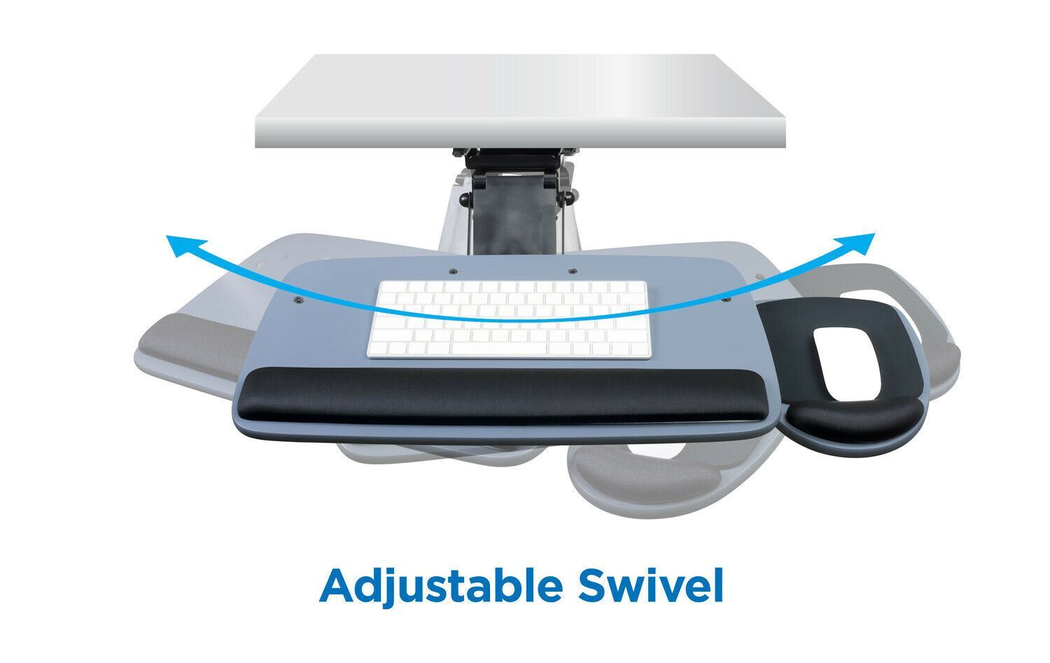 Mount-It! Under Desk Keyboard Tray with Ergonomic Wrist Rest Pad |17.25 Inch
