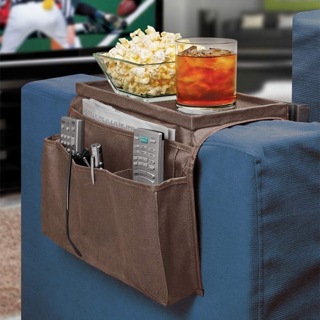 Couch Sofa Armrest Organizer Arm Chair Caddy Bedside Storage Pockets Bag with…