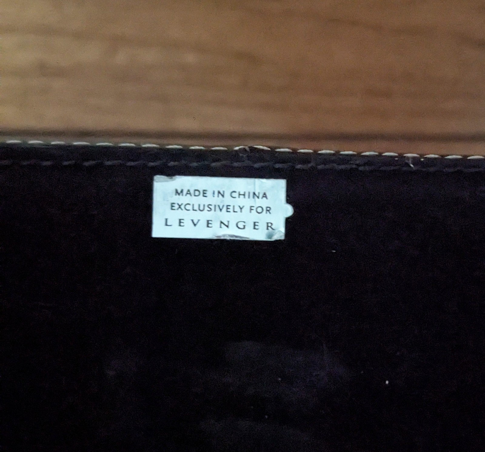 Levenger Leather Desk Organizer Valet Black Double Door Storage Tray Drawer