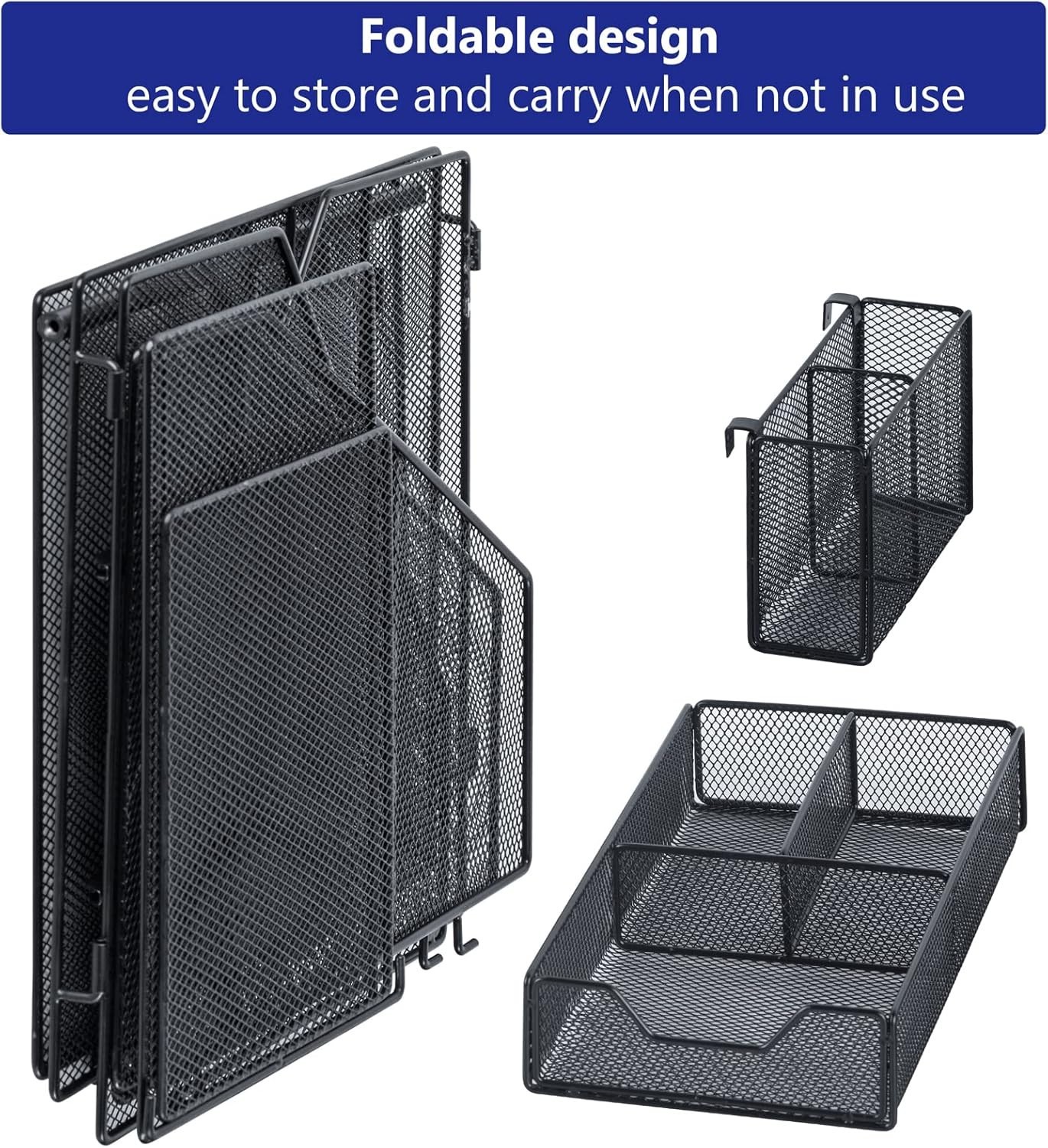 Topwey Desk Organizer, File Organizer for Desk with 2-Tier Paper Letter Tray, Dr