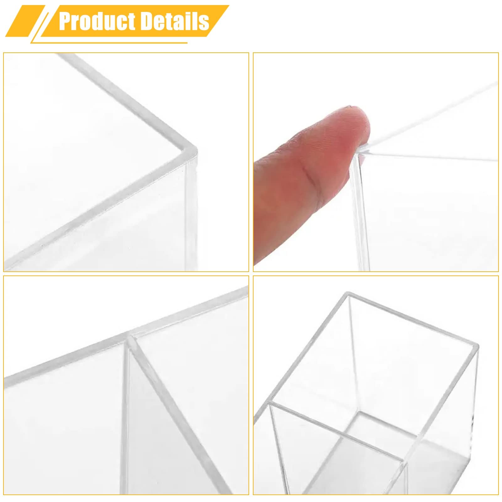 Cerpourt Clear Makeup Brush Organizer,Acrylic Cosmetic Brushes Storage