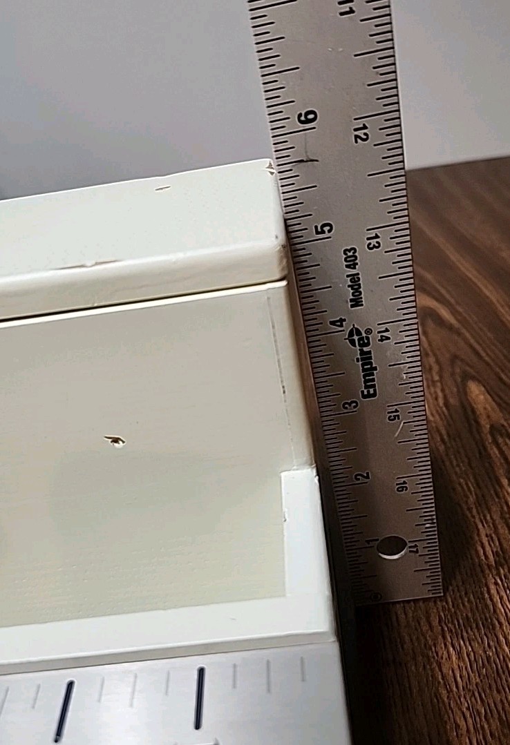 Pottery Barn Kids Desk Top Organizer 3 Compartment, Lidded White Shabby VGUC