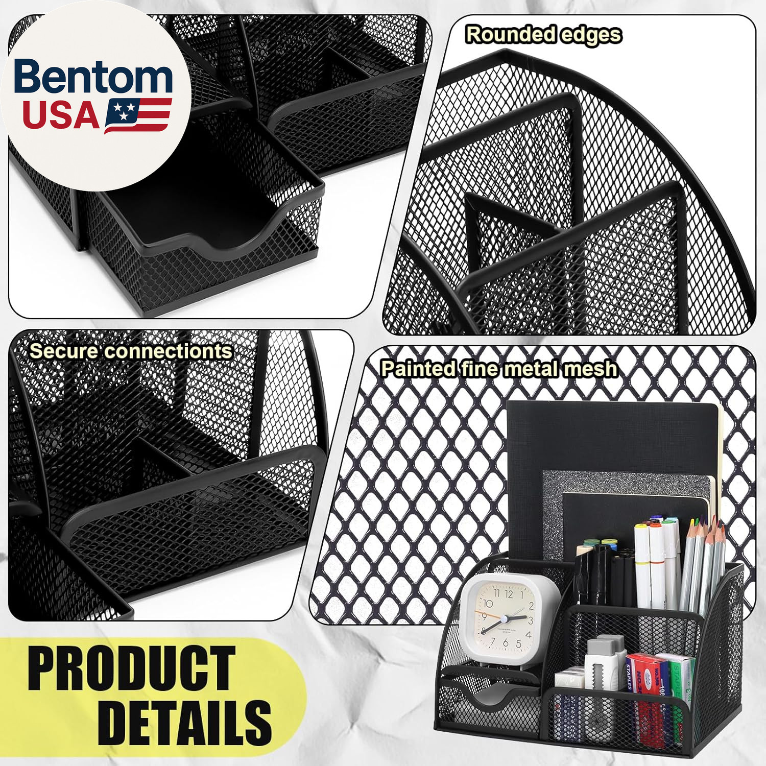 13-In-1 Office Desk Organizer Set with Stapler and Tape Dispenser, Pen Holder, S