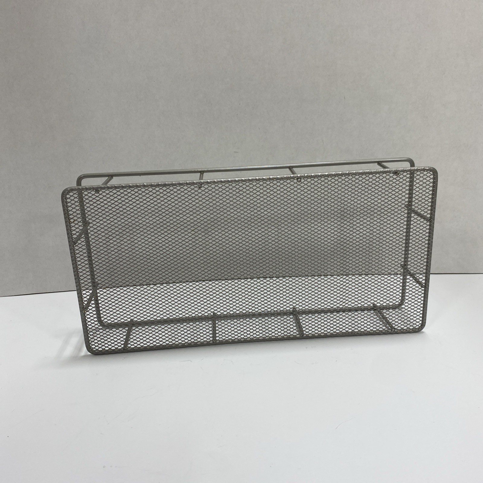 Metal Mesh Desktop Letter Tray Organizer Silver 12″ X 6″ X 2″