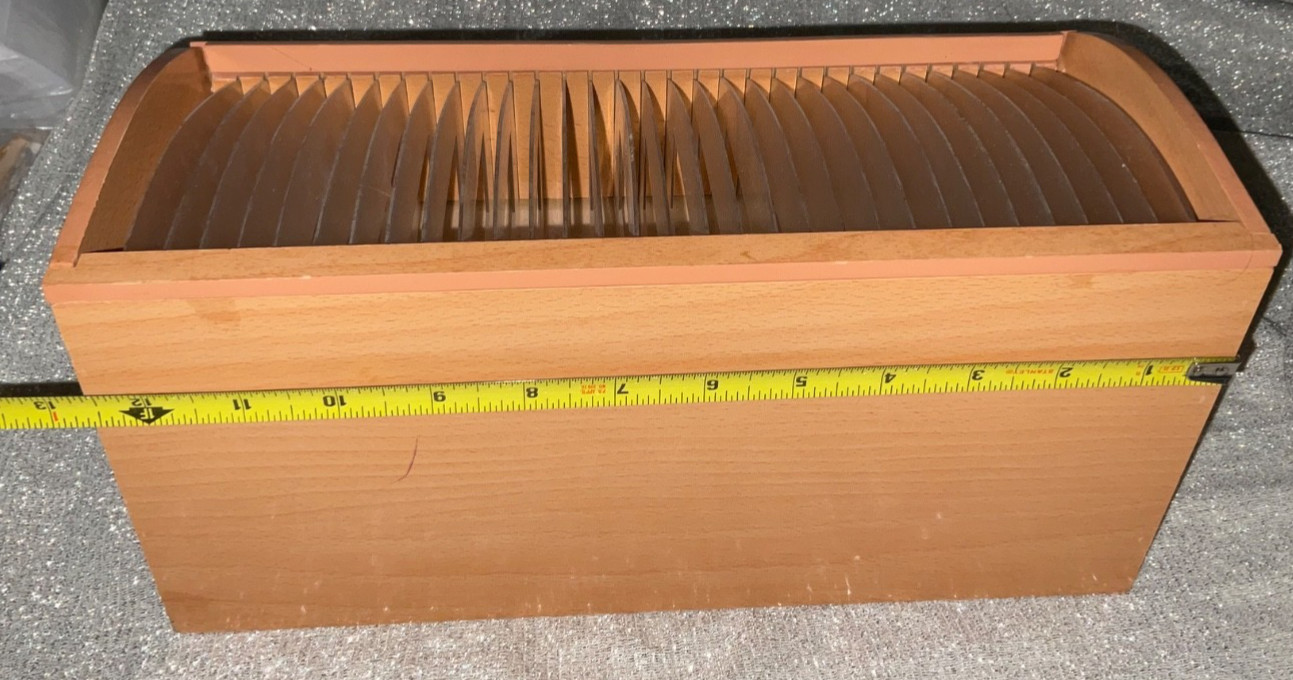 VTG 31 Day Wooden Monthly Bill Letter Mail Sorter Organizer Desk Top w/Drawers