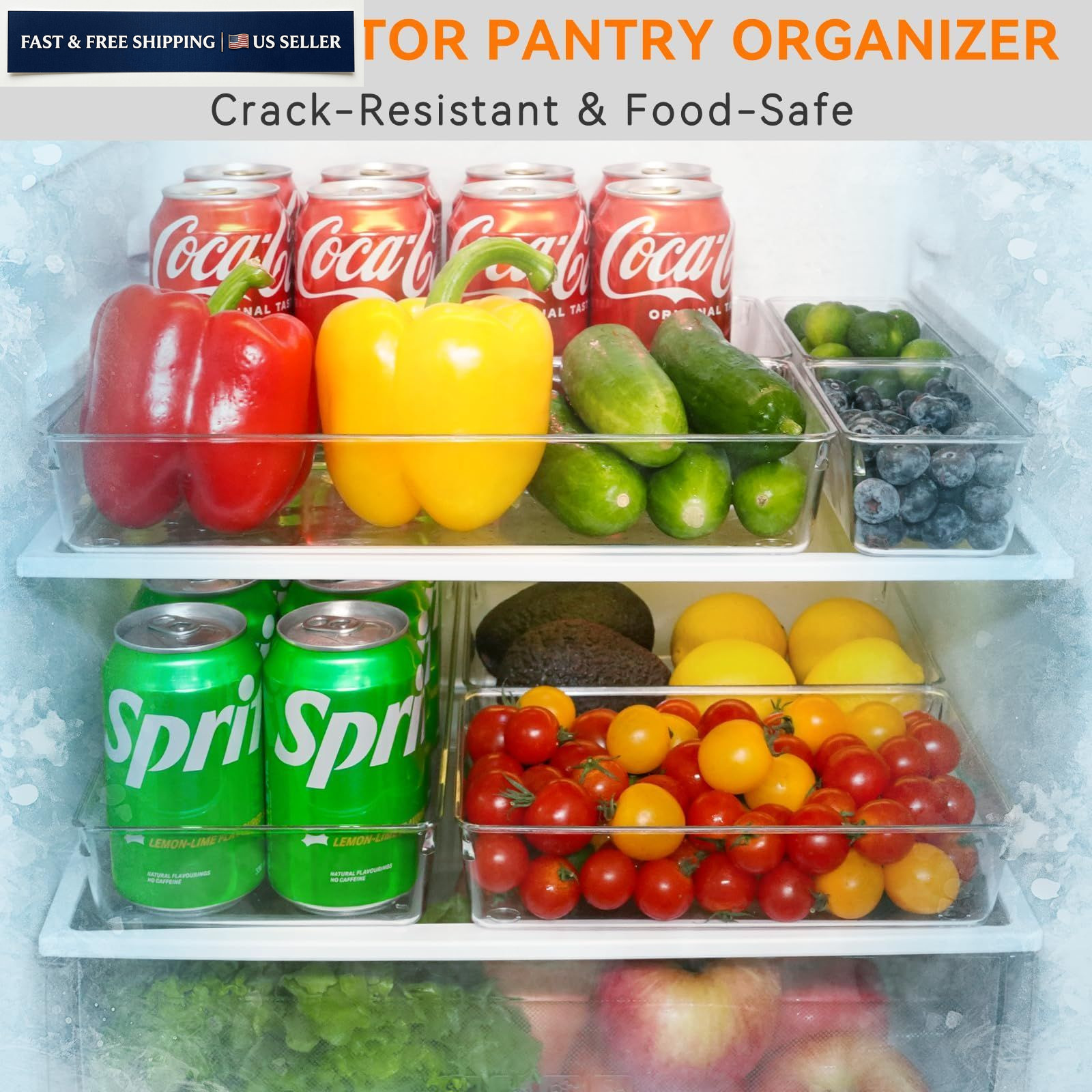 6 Pack Large Clear Plastic Drawer Organizer Trays, Acrylic 6 Pack,