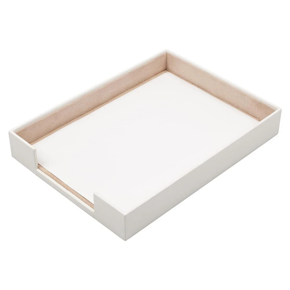 Leather Desk Organizer Set with Single Document Tray Desk Set 10 PIECES White