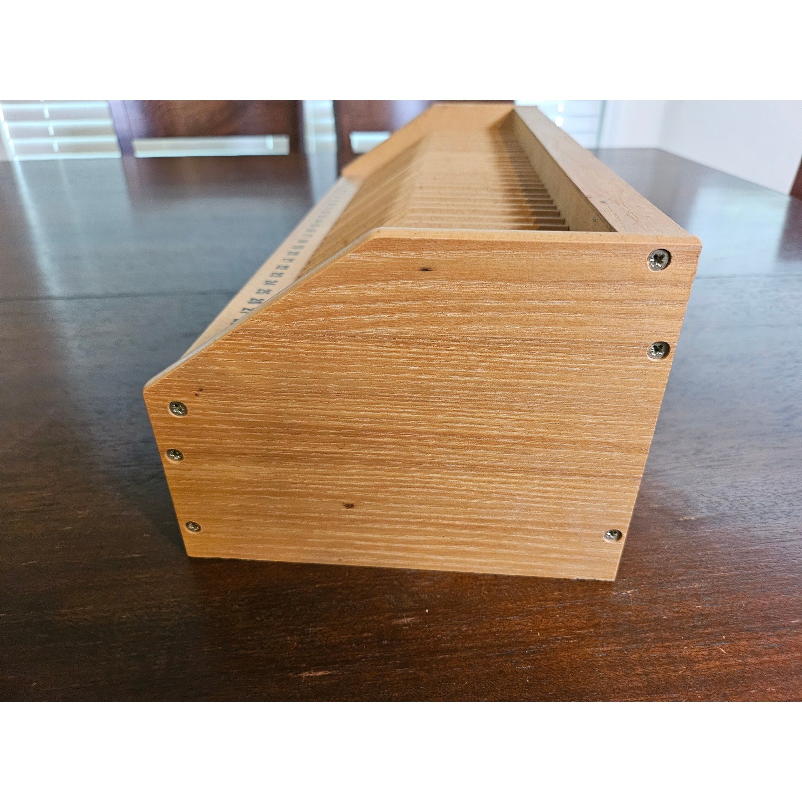 Bill Organizer Desktop OS Tan Wood 31 Slot Numbered Mail Sorter