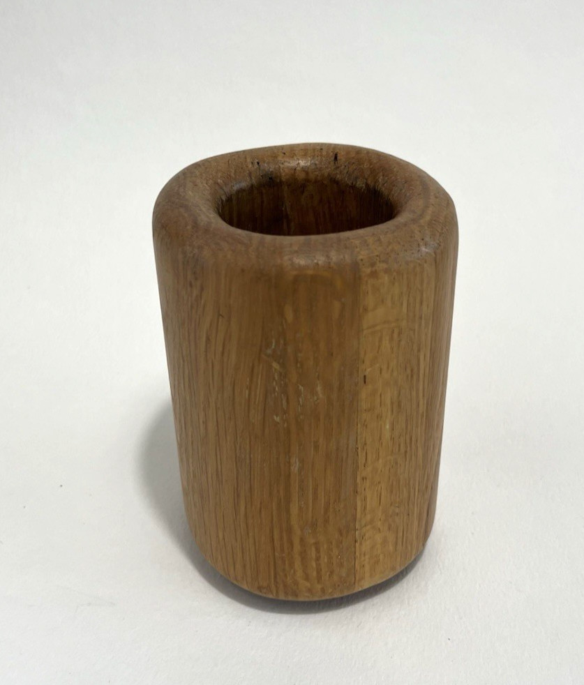 Vintage 1980s – Eldon Woodline Oak Pen Pencil Holder – 4.5″ x 3″