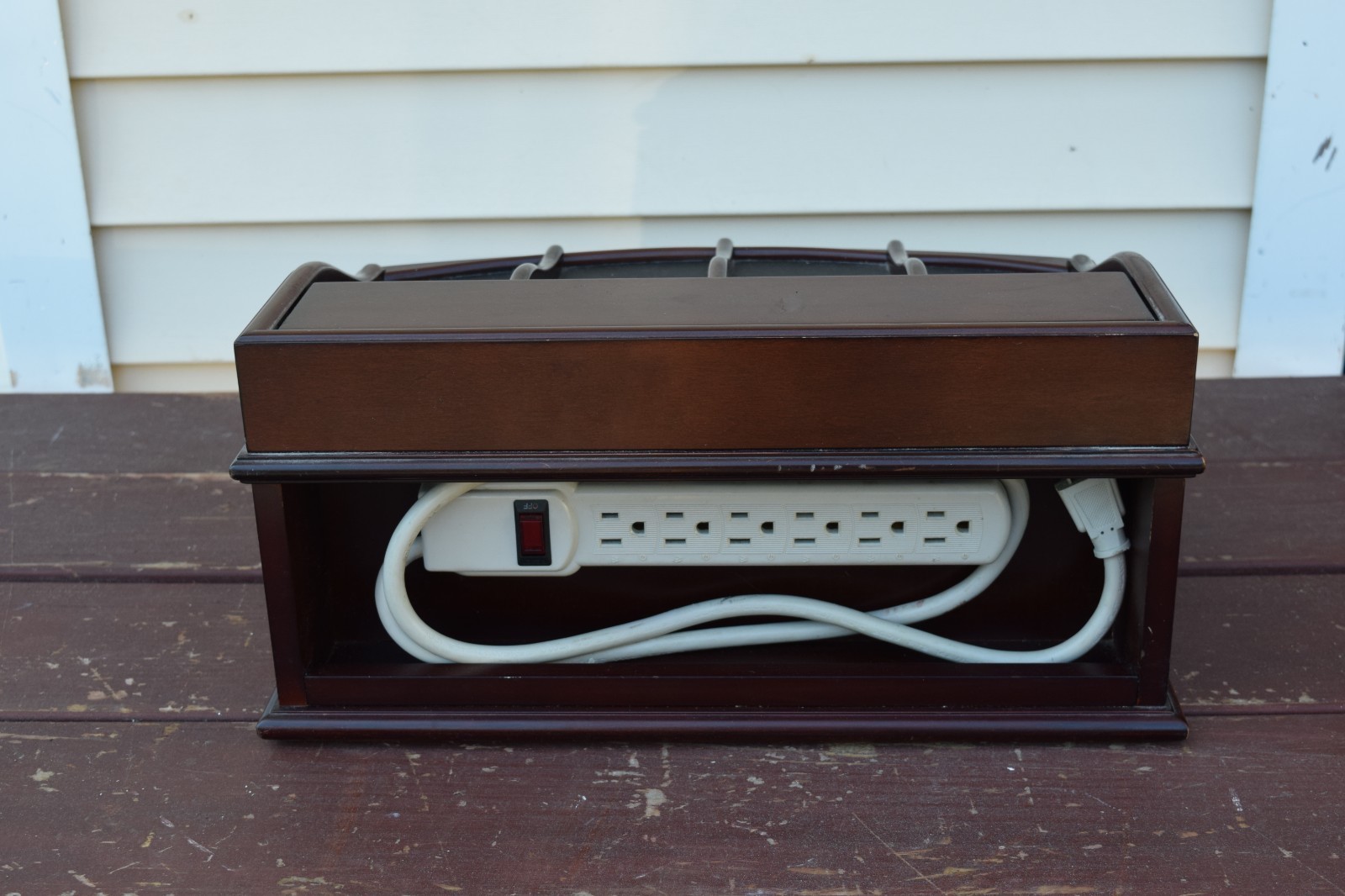 Bombay Company Desk Organizer Charging Station Mail Sorter Drawer Wood