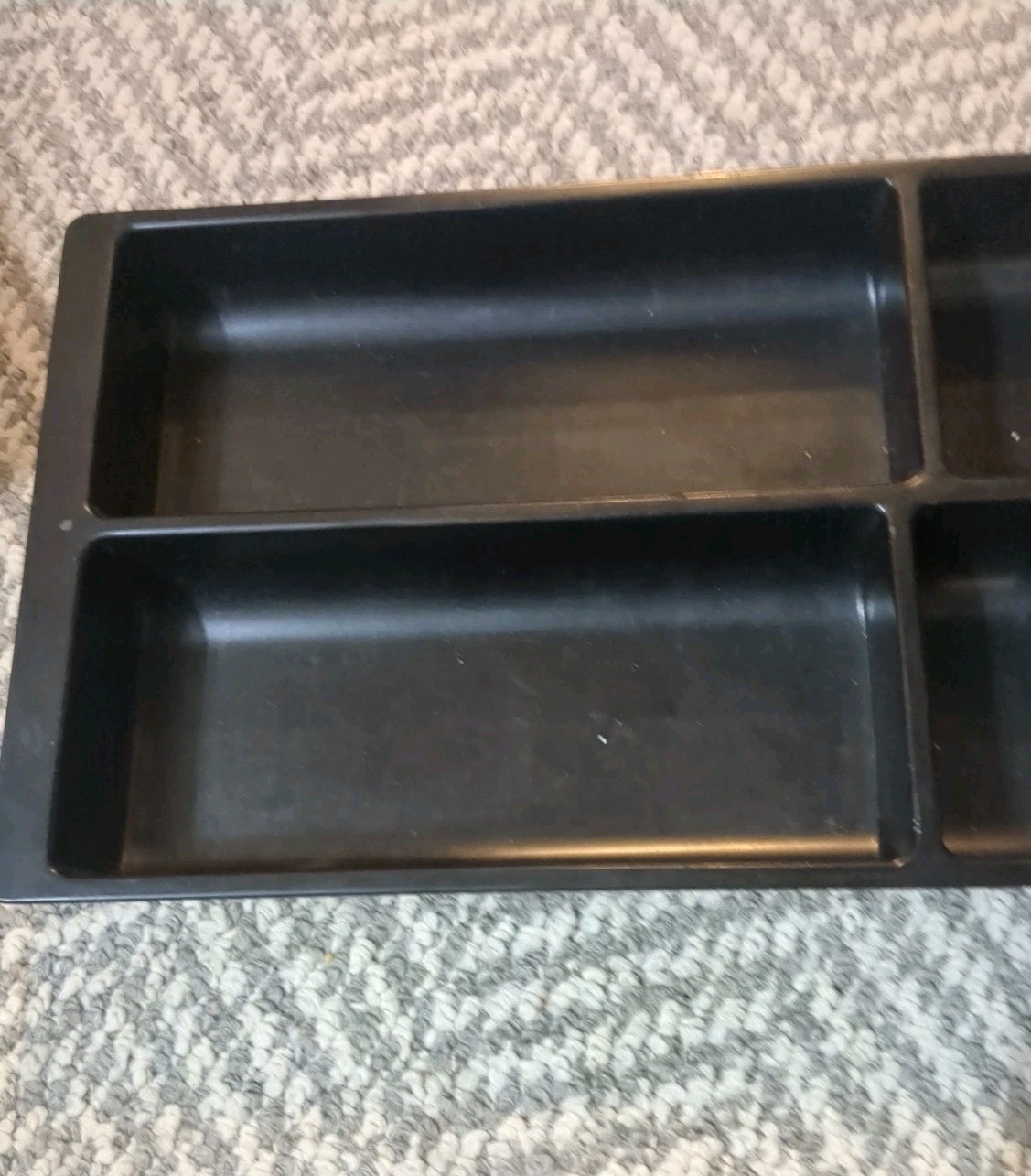 Steelcase 13 x 7 Inch Office Desk Drawer Organizer Black Plastic