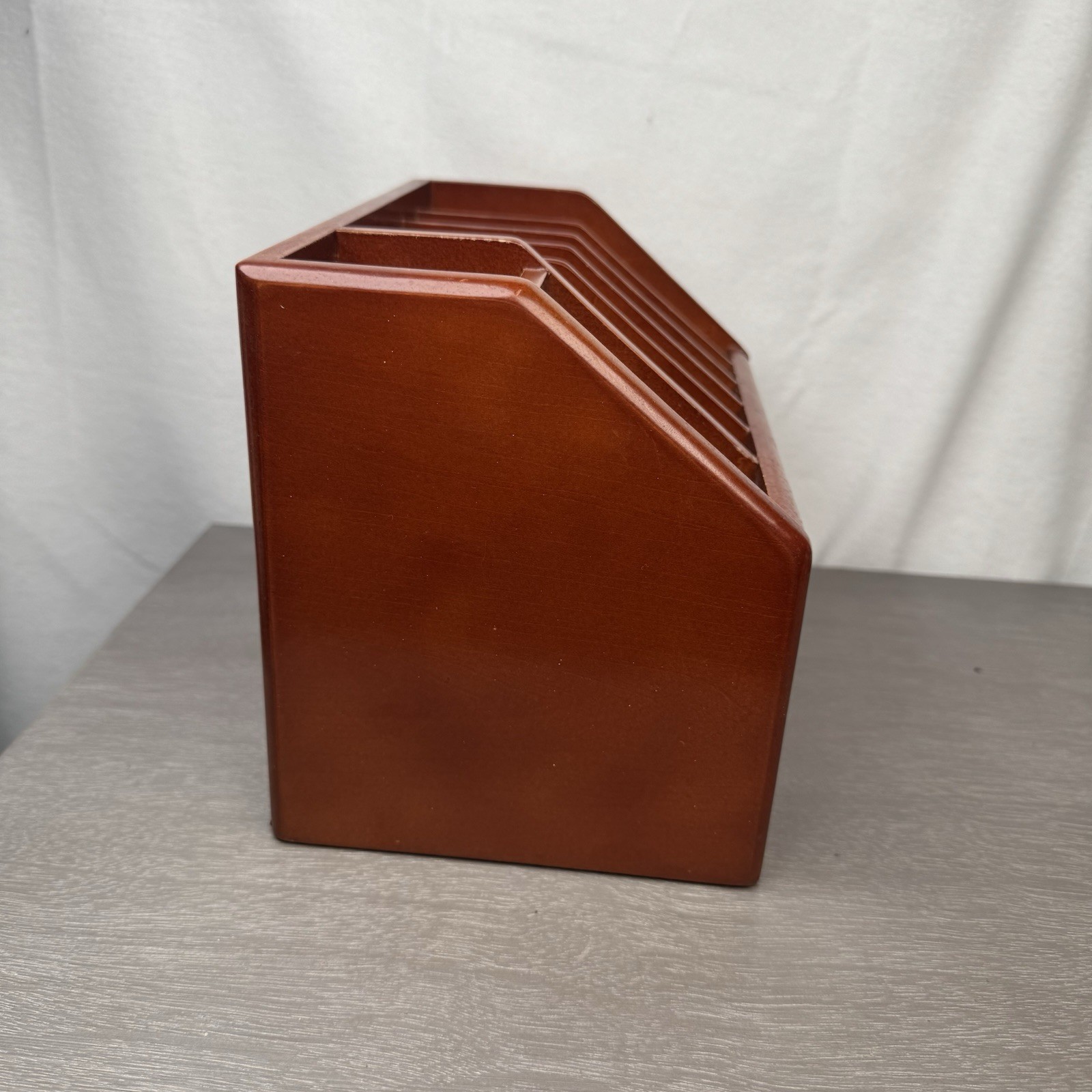Eldon Wood Desk Top Organizer Cherry Finish 8.5” X 7” X 6”