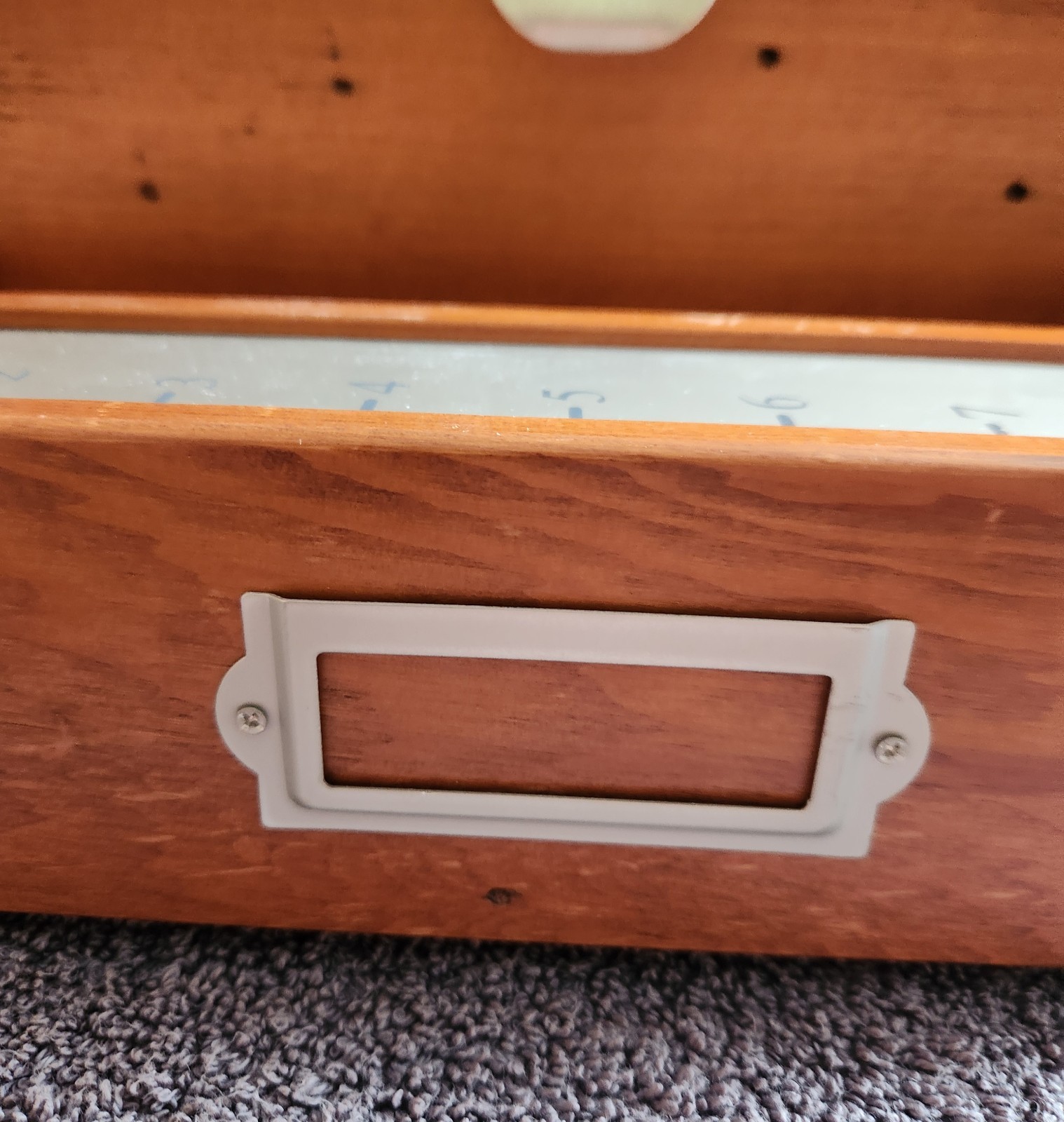 Vintage Pottery Barn Kids Desk Top Organizer 3 Compartment, Lidded Brown VGUC