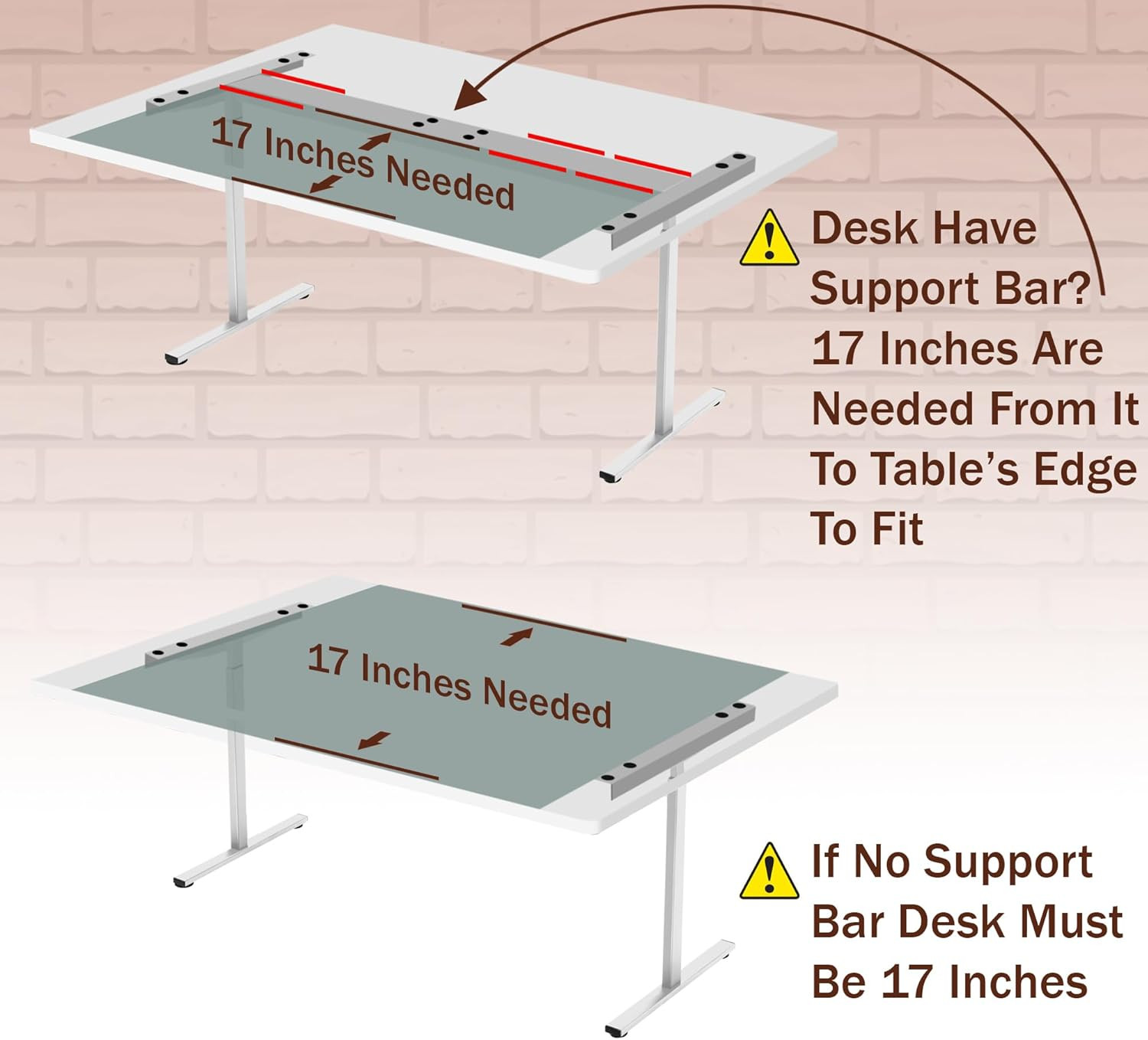 Large 23.6 Inch Under Desk Drawer Slide Out, Pencil Drawer, Undermount Desk Draw