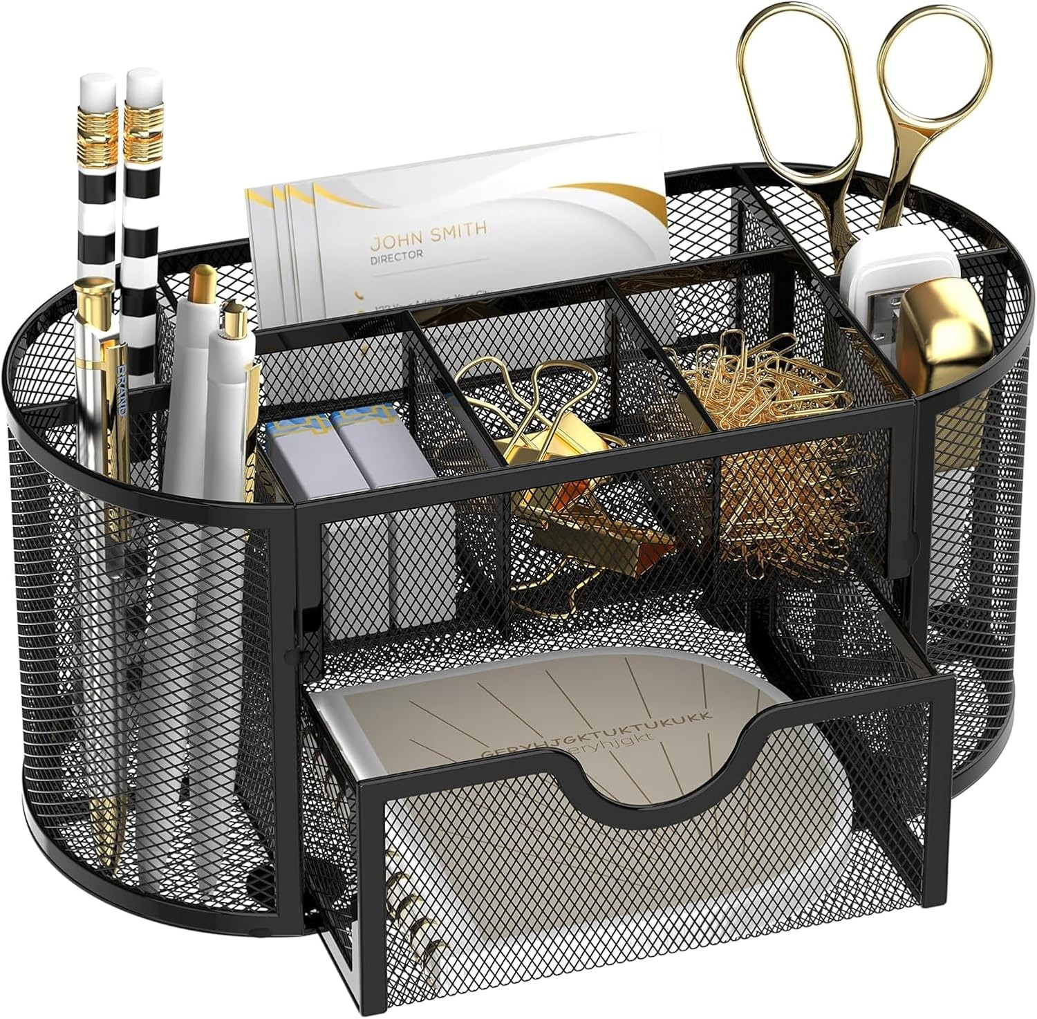 Mesh Desk Organizer, Desk Accessories & Workspace Organizers with Drawers, Penci
