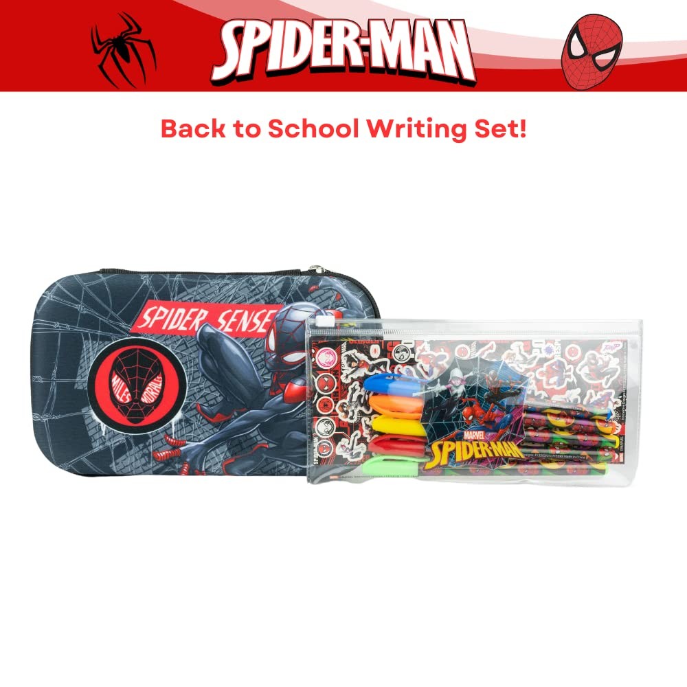 Marvel Avengers Spiderman Pencil Case Set with Stickers and Gel Pens for Kids…