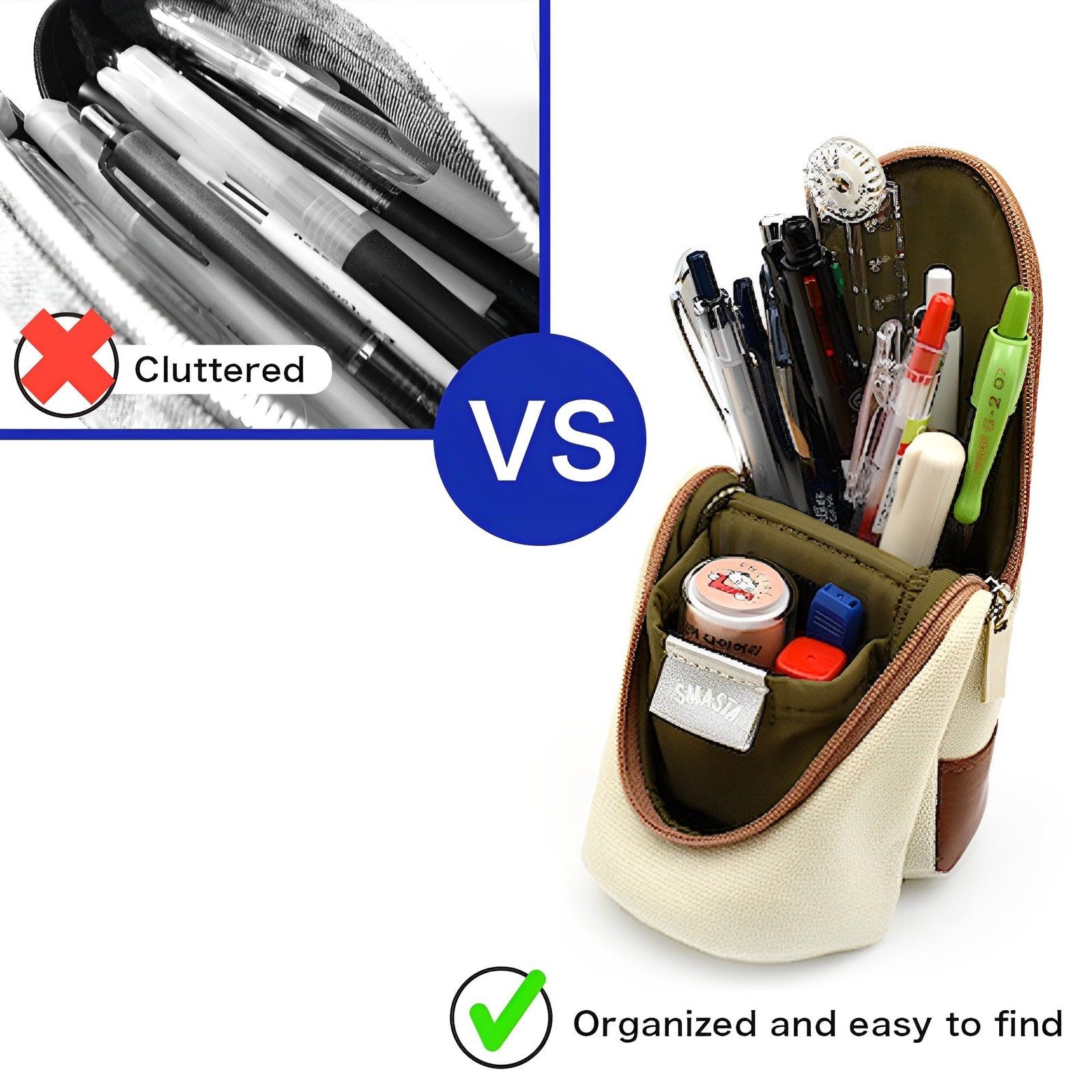 Utlim Sma-Sta Canvas Standing Pen Case and Pentel Infree Ballpoint Pen Bundle…