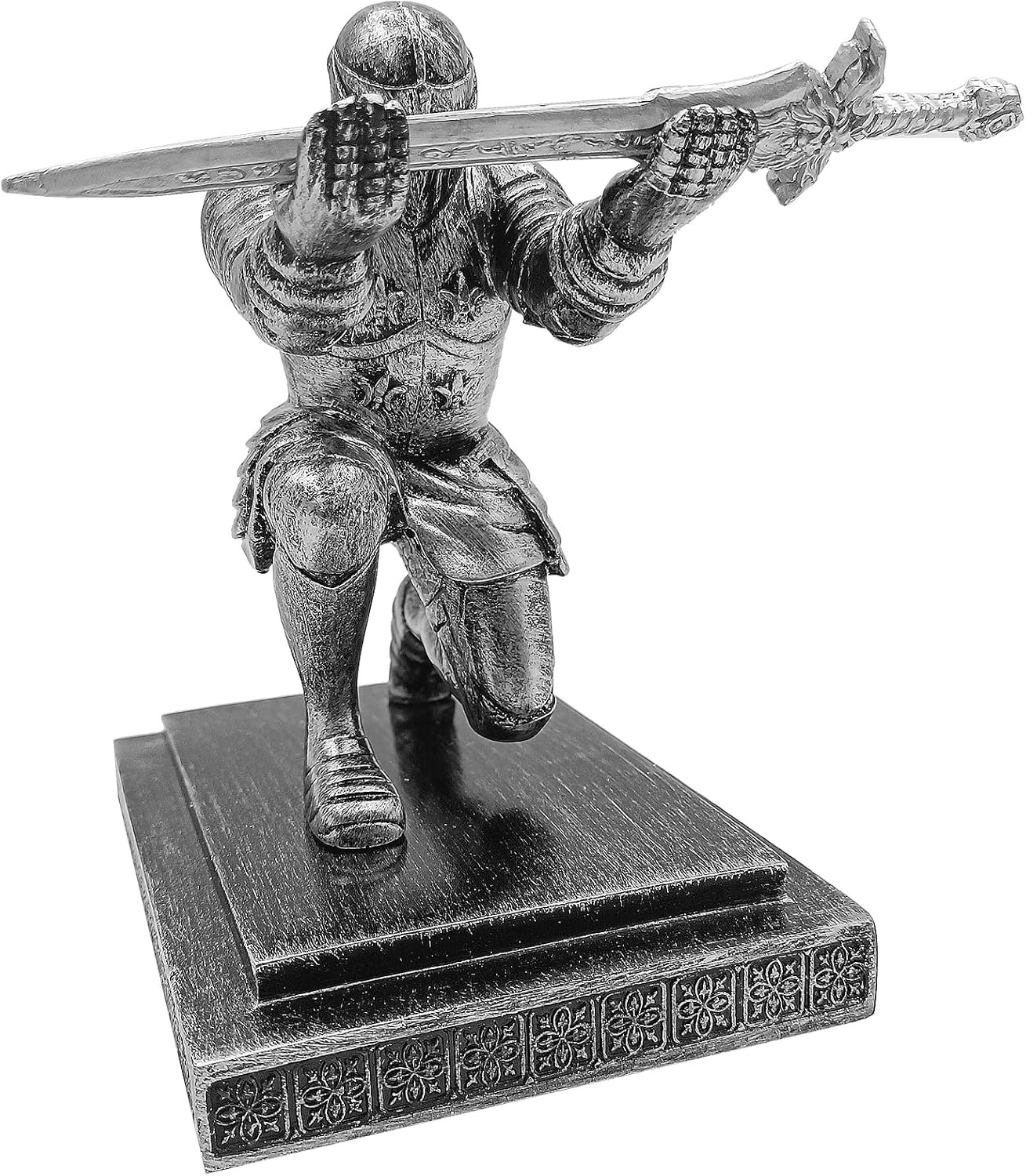 Knight Pen Holder,Knights Pen Stand with Magnet Sword,Executive Pen Stand,Resin