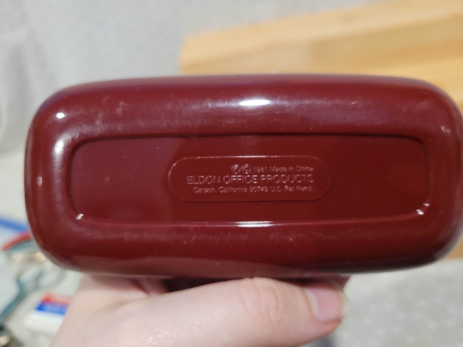 Vintage Eldon Office Products Burgundy Organizer Tray Swingline Stapler Desk Lot