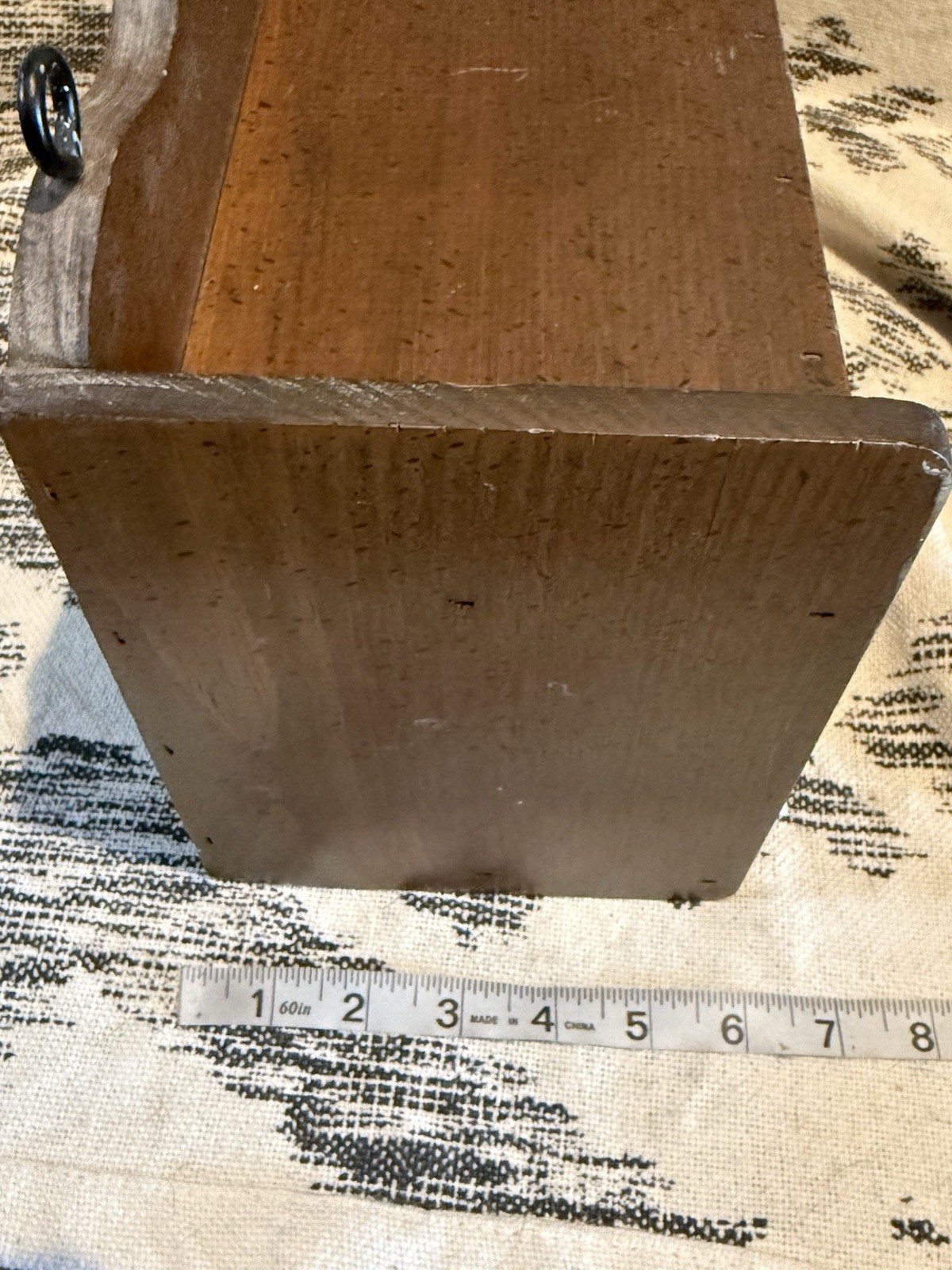 Vintage Wooden Desk Top Caddy Organizer Box Trinket Shelf