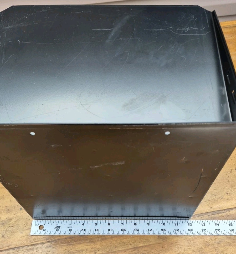 Vintage 5 Tier Shelf Metal Desk File Organizer Black Industrial Hunt Lit-Ning