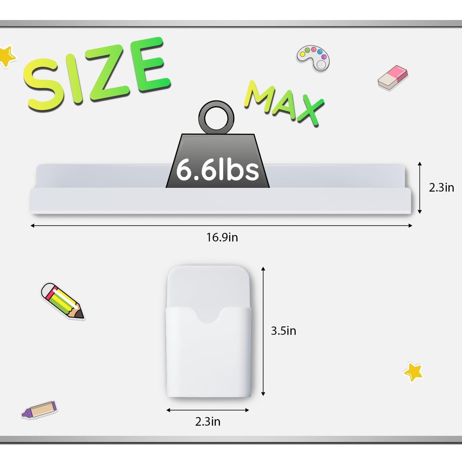 2 Pcs Magnetic Book Holder for Whiteboard Office Classroom Supplies