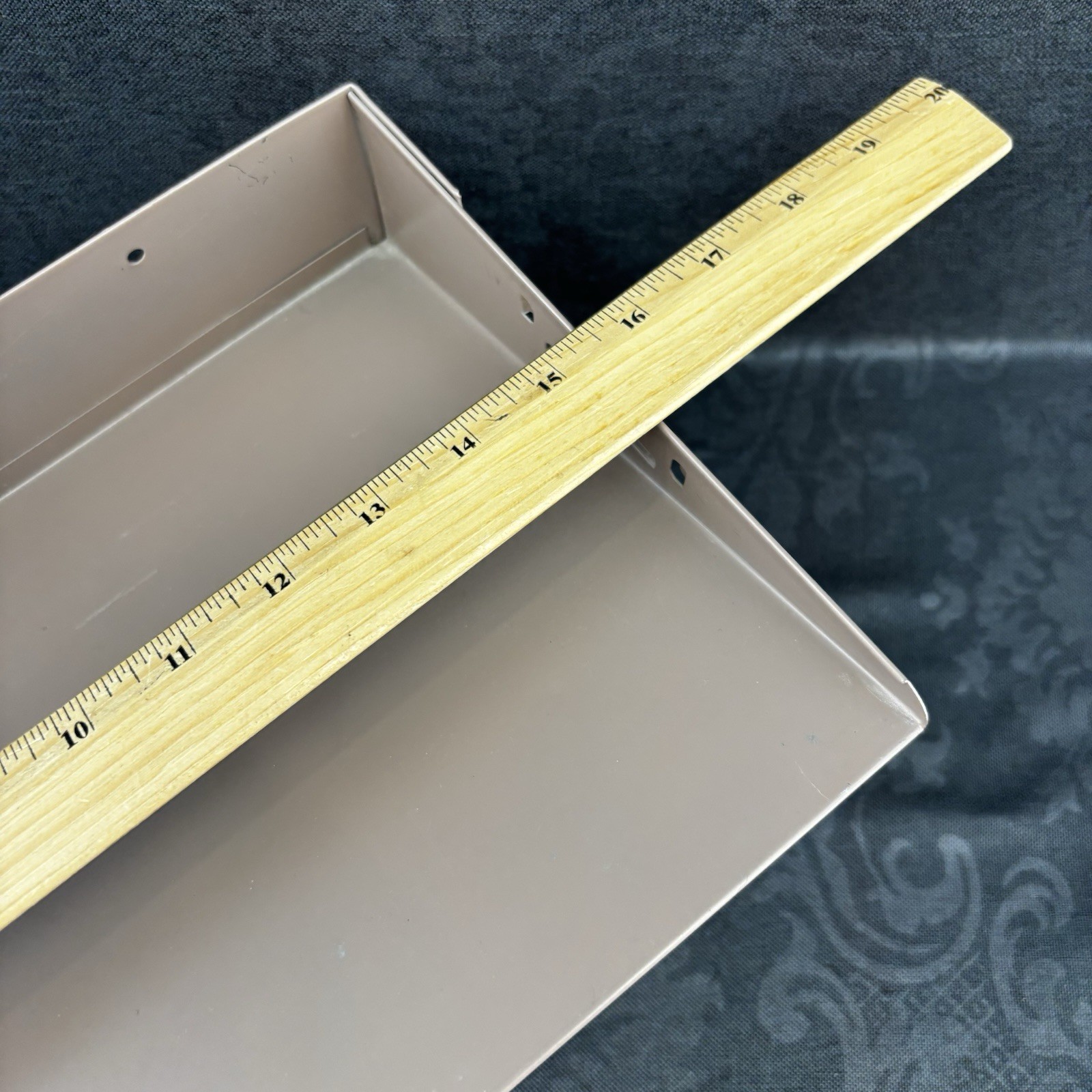 VINTAGE MCM Oxford Grey Steel 2 Tiered Letter Desk Tray Organizer Legal Size