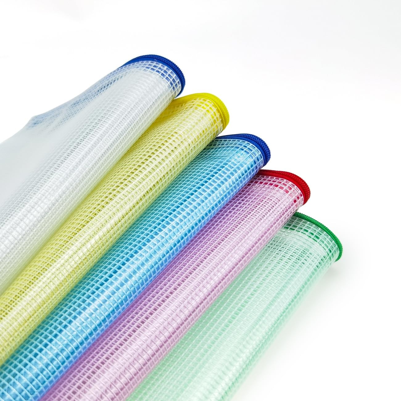 10 Pcs Zipper File Bags, Waterproof Plastic Mesh Pouch for Office School, Boa…