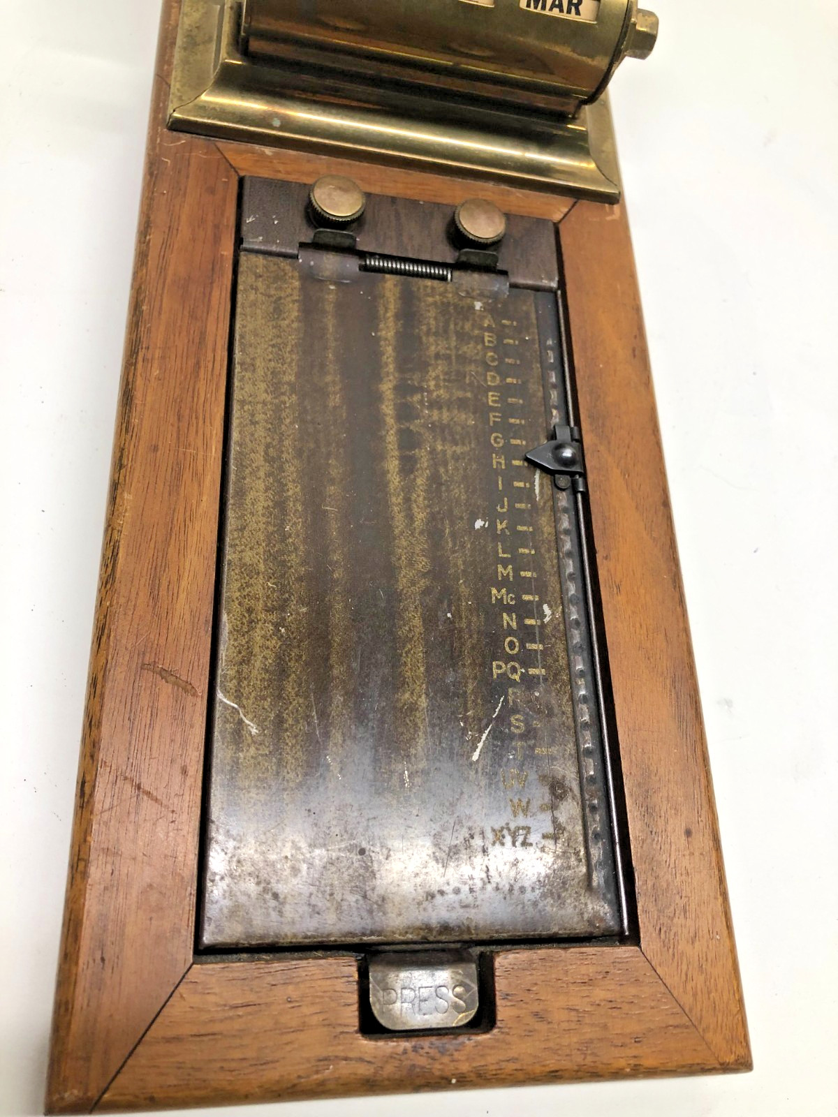 Art Deco Style Clock Rolodex made by New Haven Clock Co. ( Tele-List ) No Res.