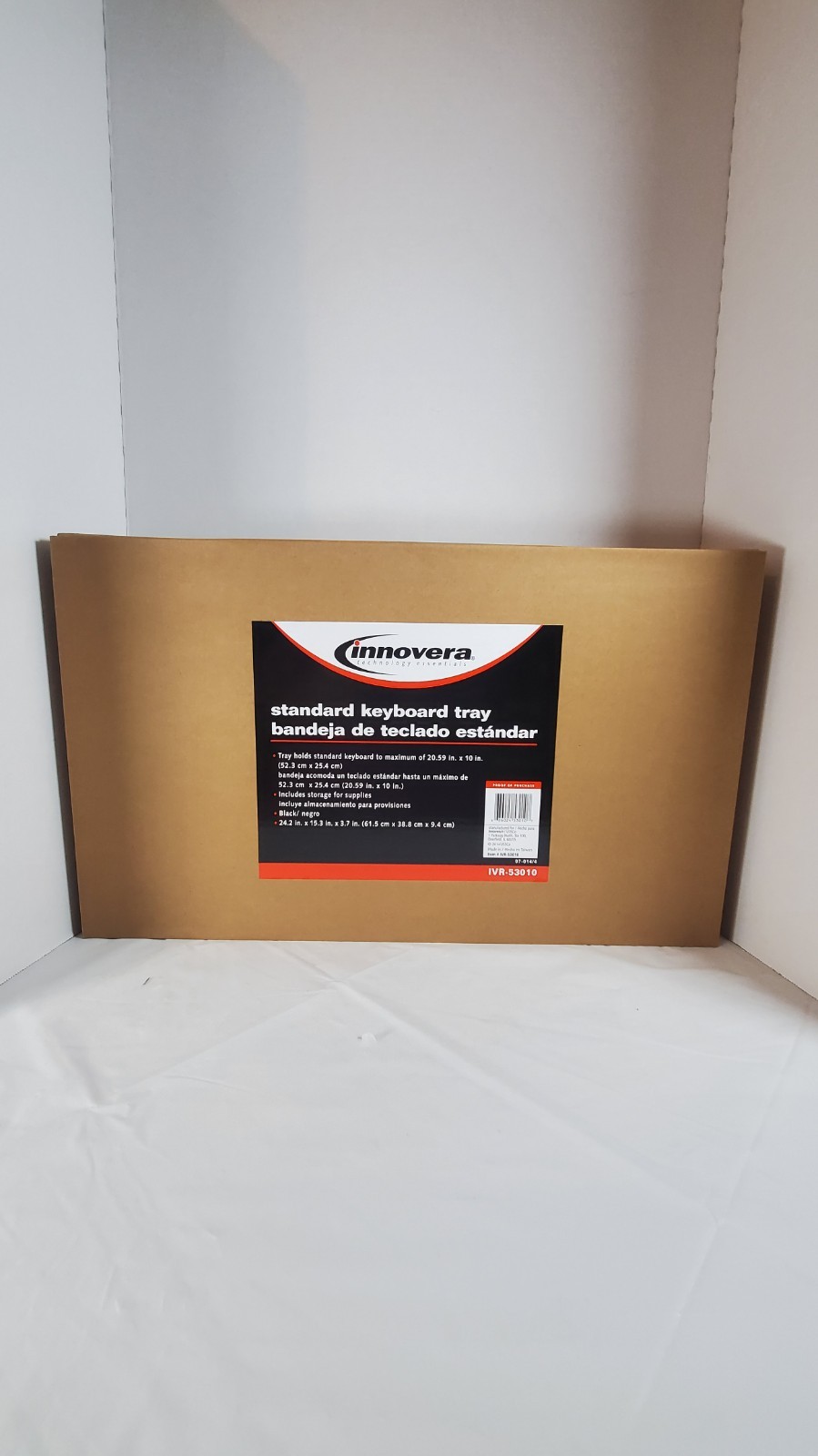 Innovera Standard Underdesk Keyboard Tray 24.2″x15.3″x3.7″ Black IVR-53010 NEW