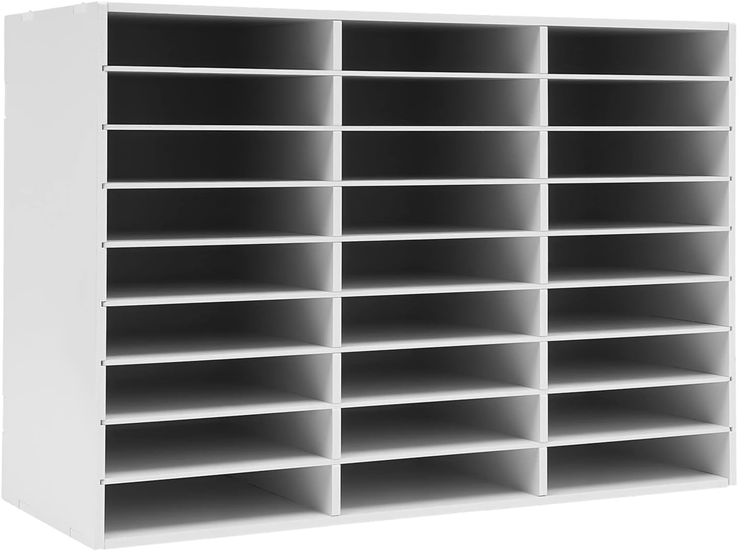 27-Slot Desktop Literature Organizer for Home, School, and Office – White