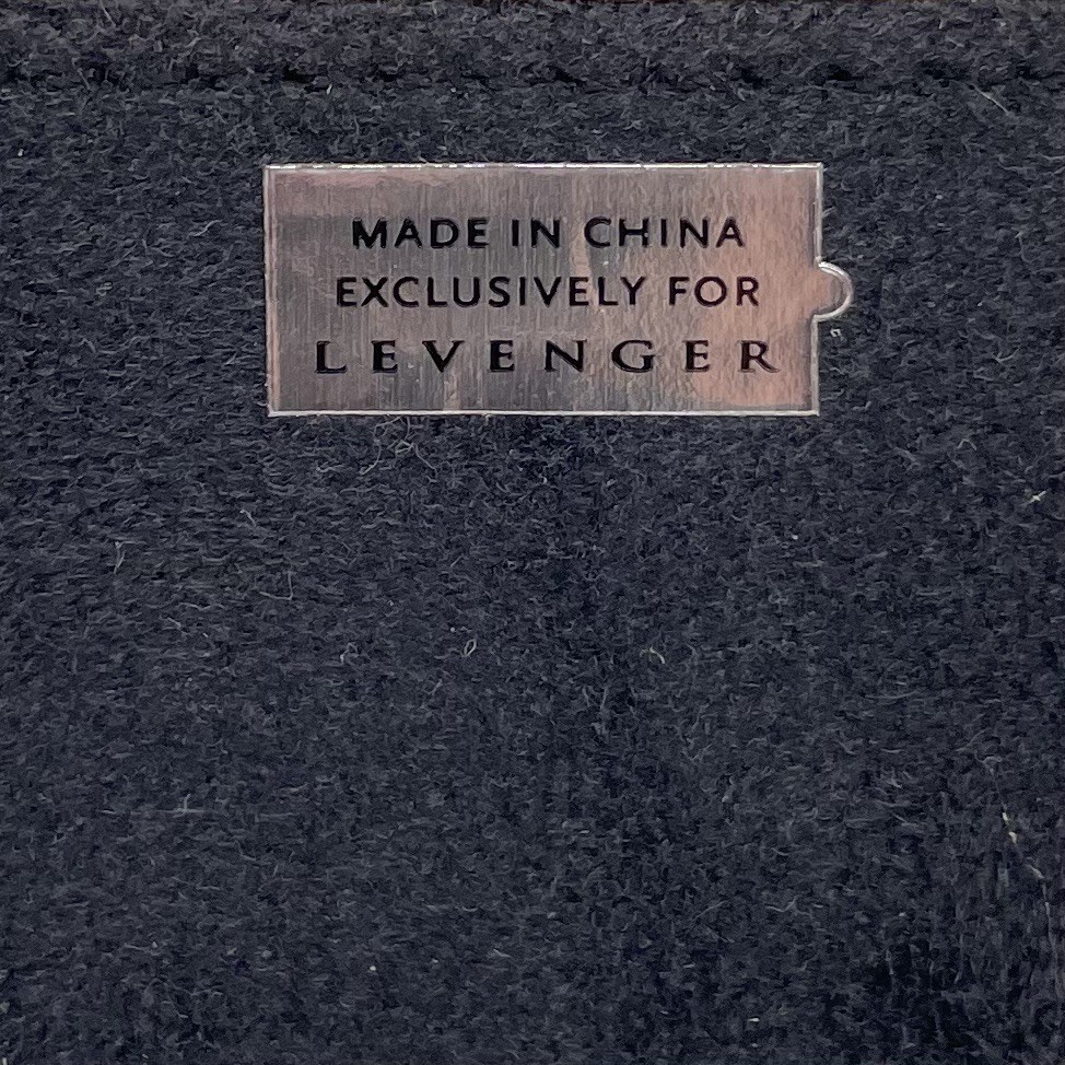 LEVENGER Fine Leather Tools Genuine Leather Cognac 3-Compartment Desk Organizer