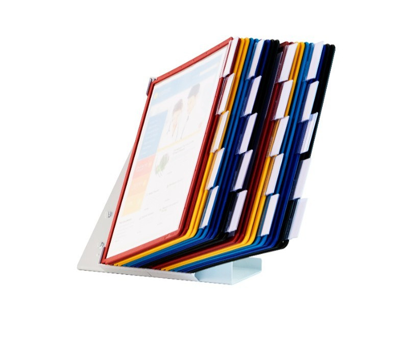 VARIO Desk Reference System 20 Panels Letter Size Assorted Colors Durable