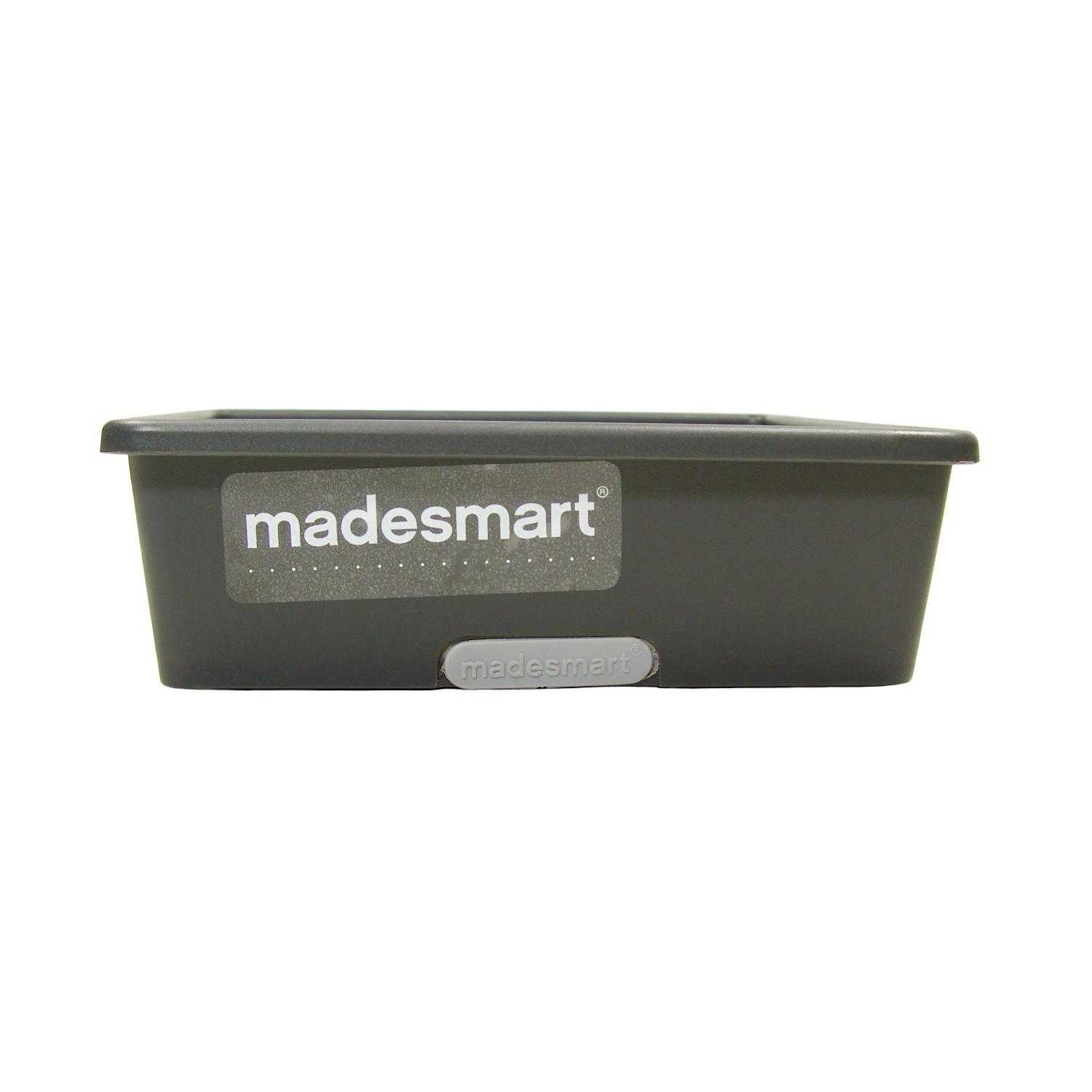 Madesmart Square Single Compartment Organizer Tray Lined Plastic Storage Bin