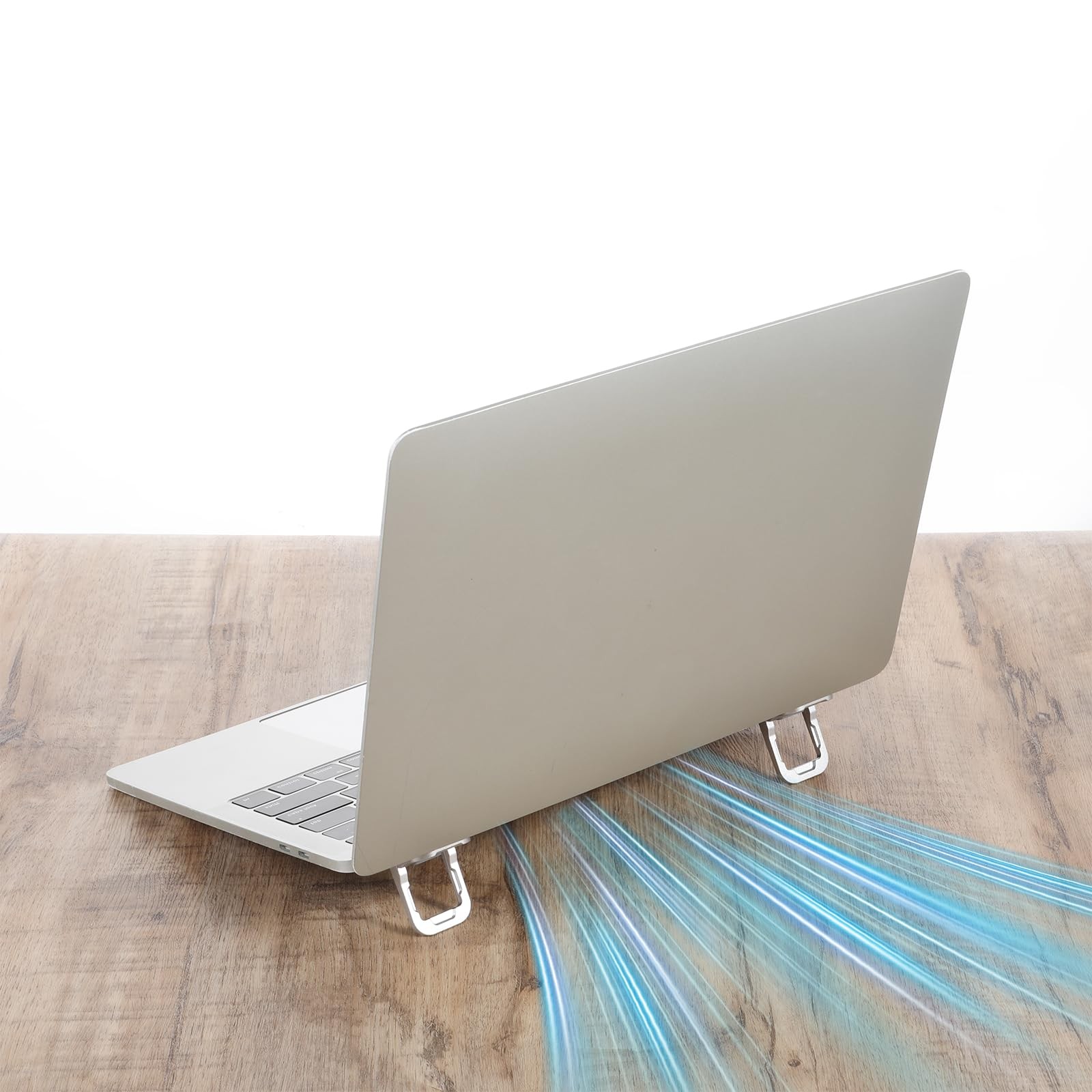 2 Pcs Laptop Legs Zinc Alloy Mini Foldable Stand Self-Adhesive Pink