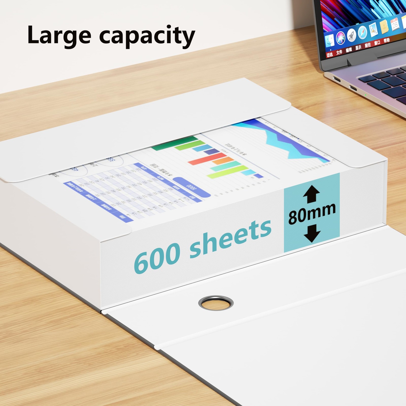 JiaWei Black Storage File Boxes,Document 9.4×3×12.5 Inches,