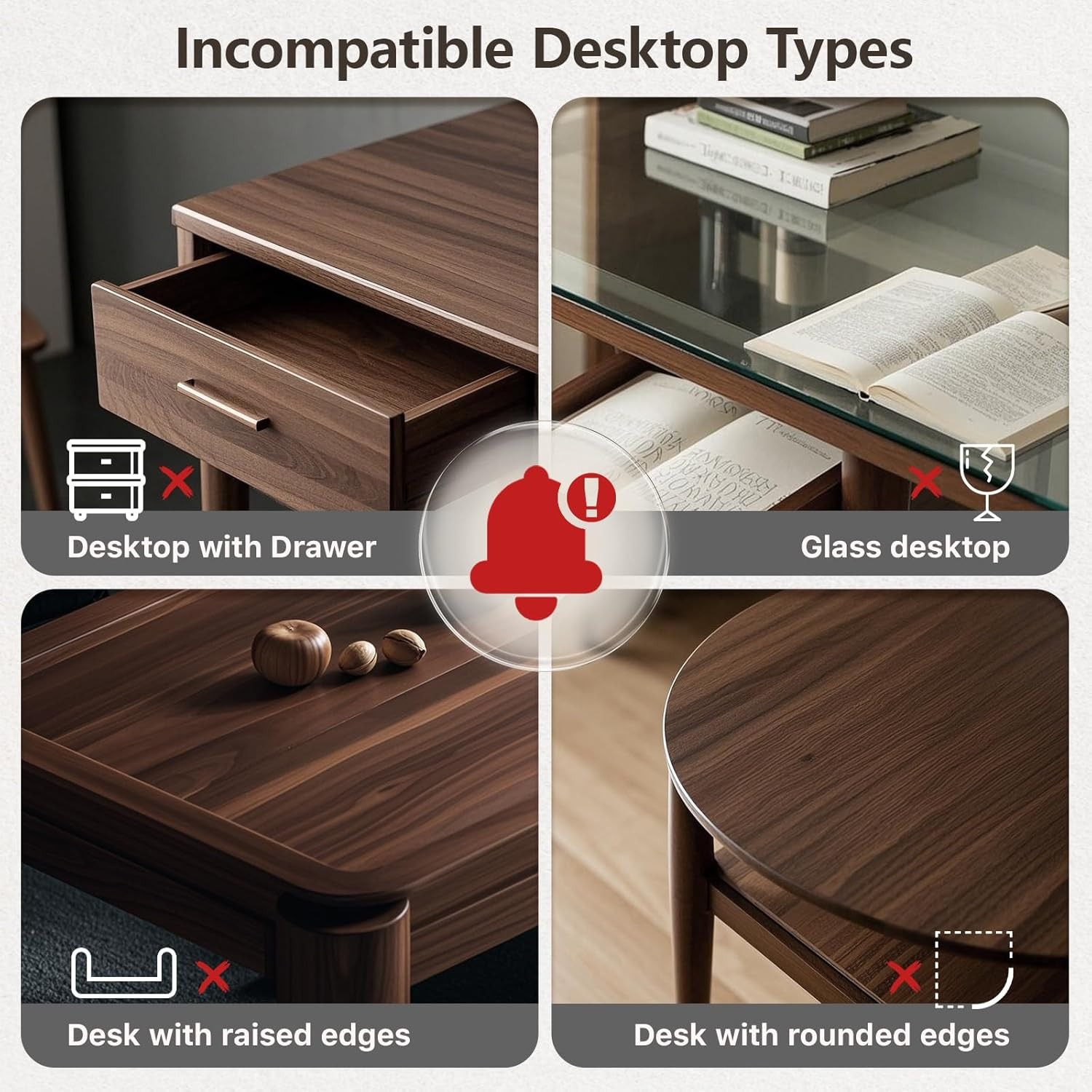 3 in 1 Clamp-On 15.7″×7.5″ Desk Extender, Heavy-Duty Side/Top Desk Organizer She
