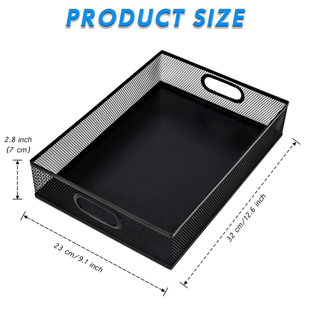 Desk Drawer Organizer A4 Metal Mesh Tray 13×9 Inch Storage Box Office Home