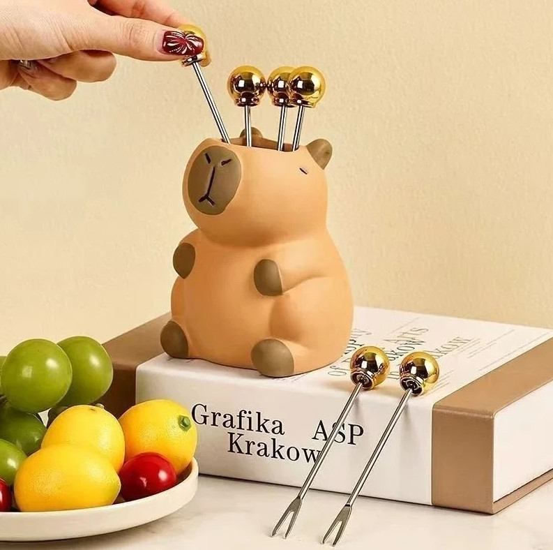 1 pc Cute Capybara Pen Holder Desk Organizer Storage Cup