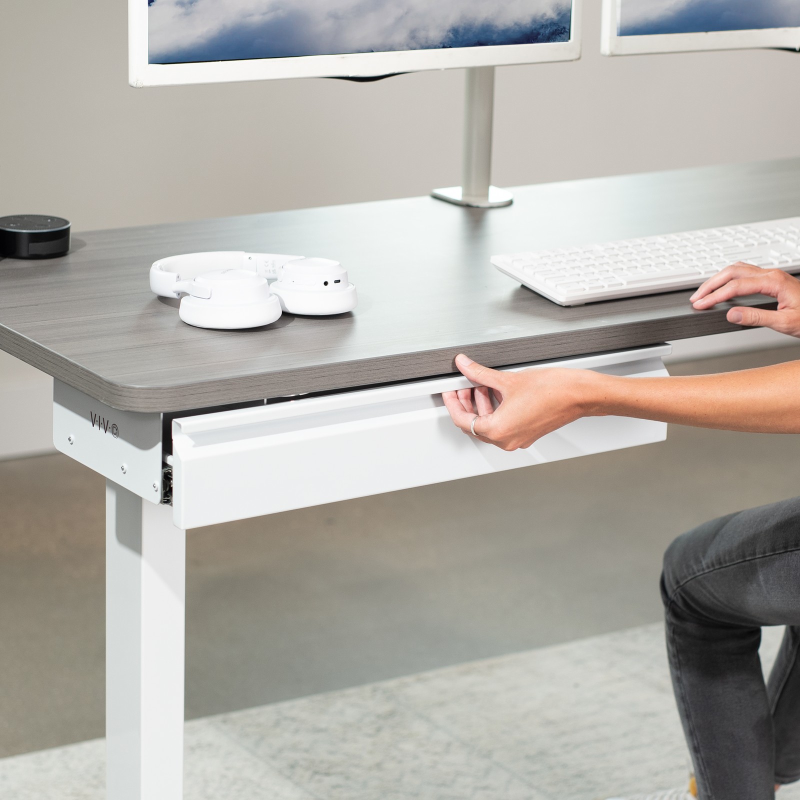 VIVO White Space Saving 22″ Pull Out Under Desk Storage Drawer without Shell