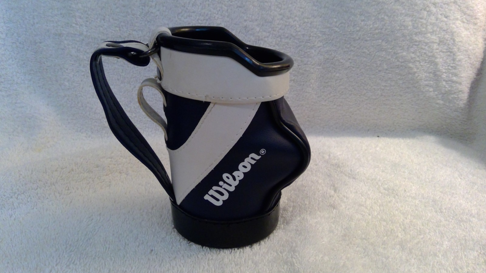 New Plastic/Leather Drink Coozy or Pencil Holder, No Box Kept in Curio Cabinet