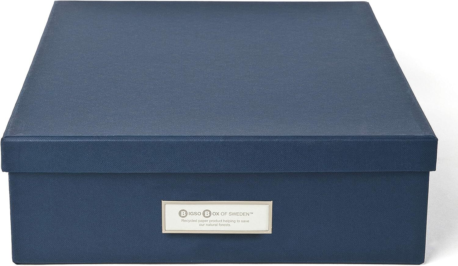 Bigso Oskar Fiberboard Label Frame Document Letter Box | Dark Grey