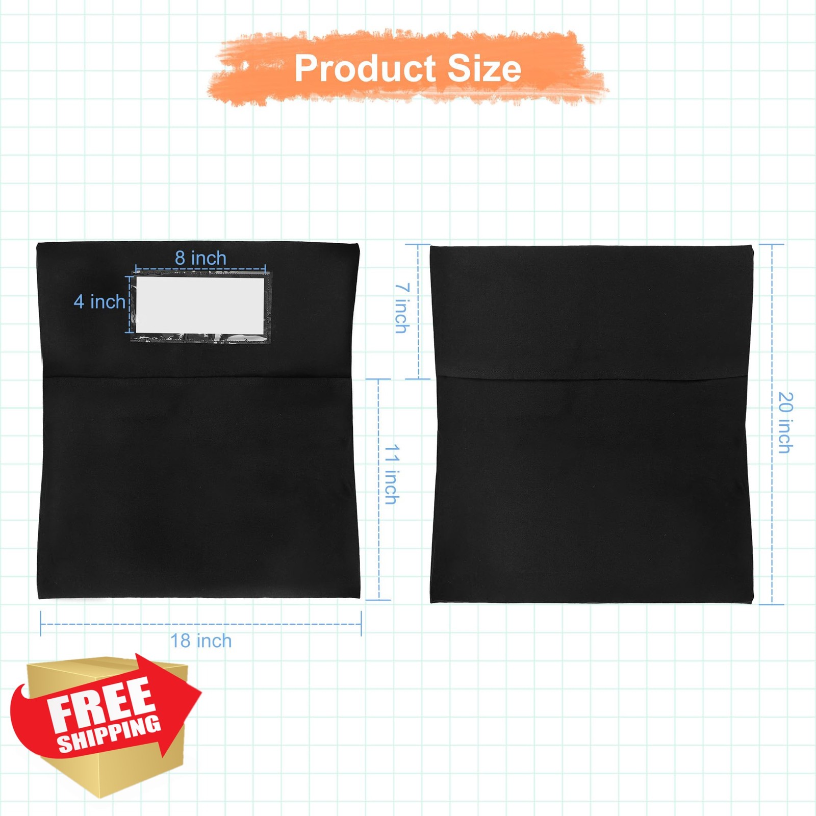 CRUKASE 24 PCS Chair Pockets 18″x20″