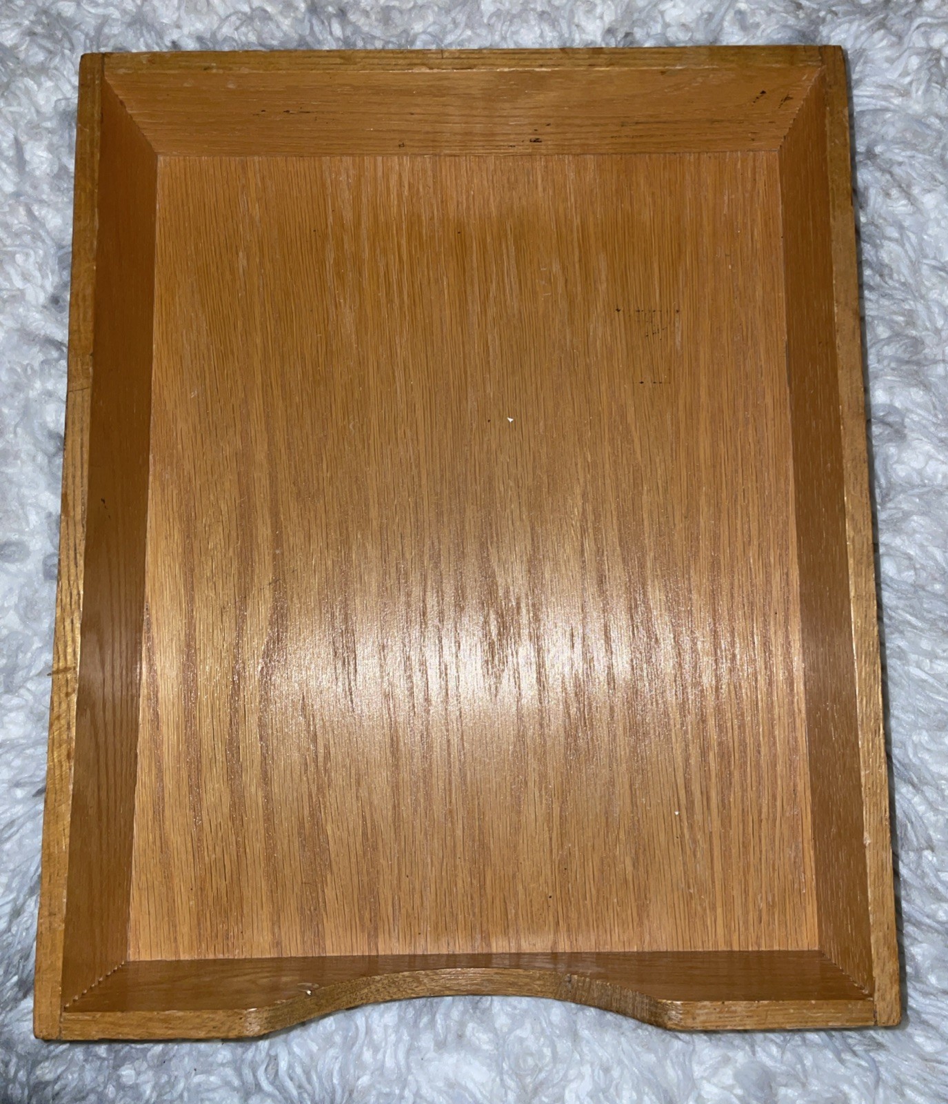 Vintage Hedges Paper Tray THE LINE #1721 Dovetail Oak Wood Box Letter File Desk