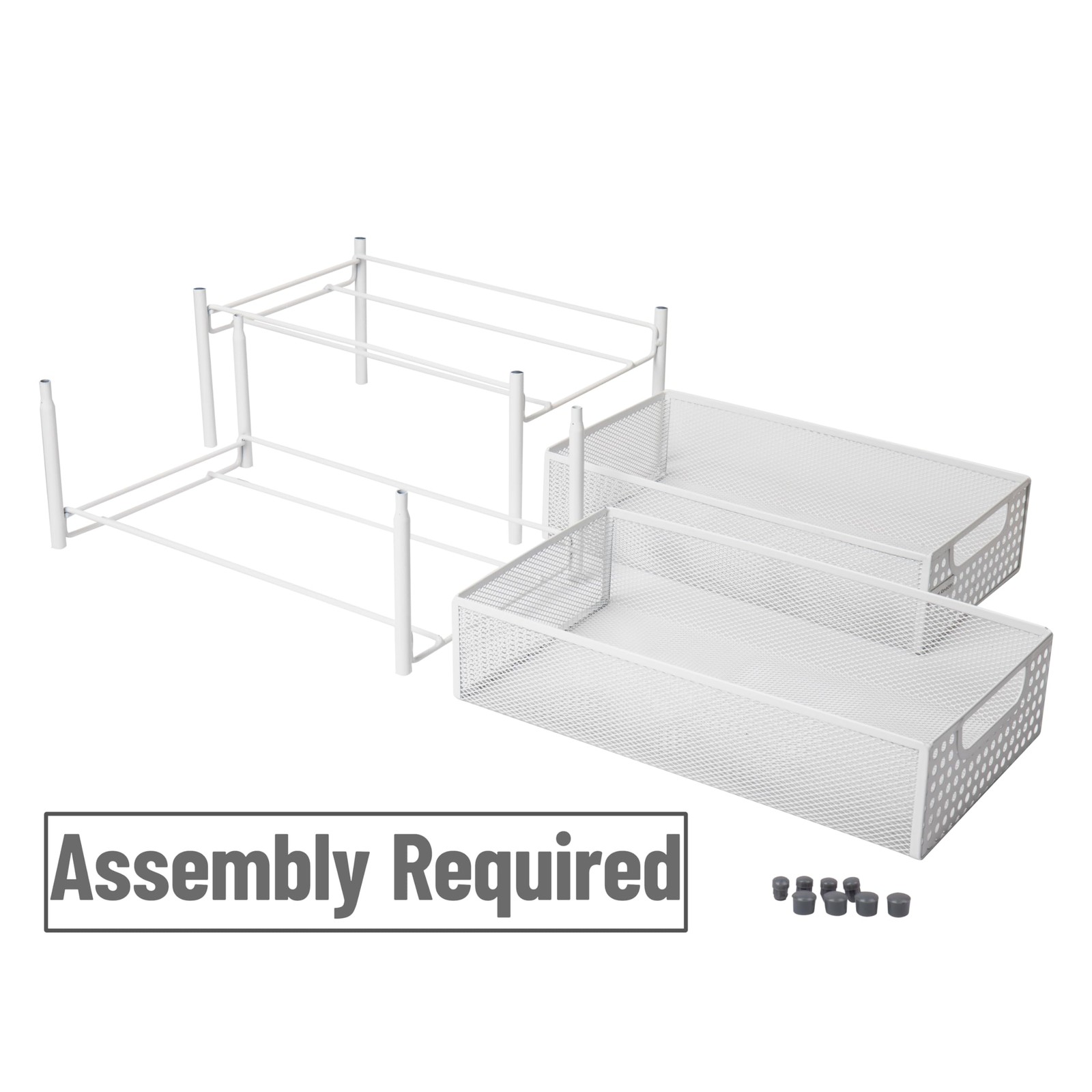 Mind Reader Accessory Organizer, Supply Storage, Desktop, 2 Tier, White
