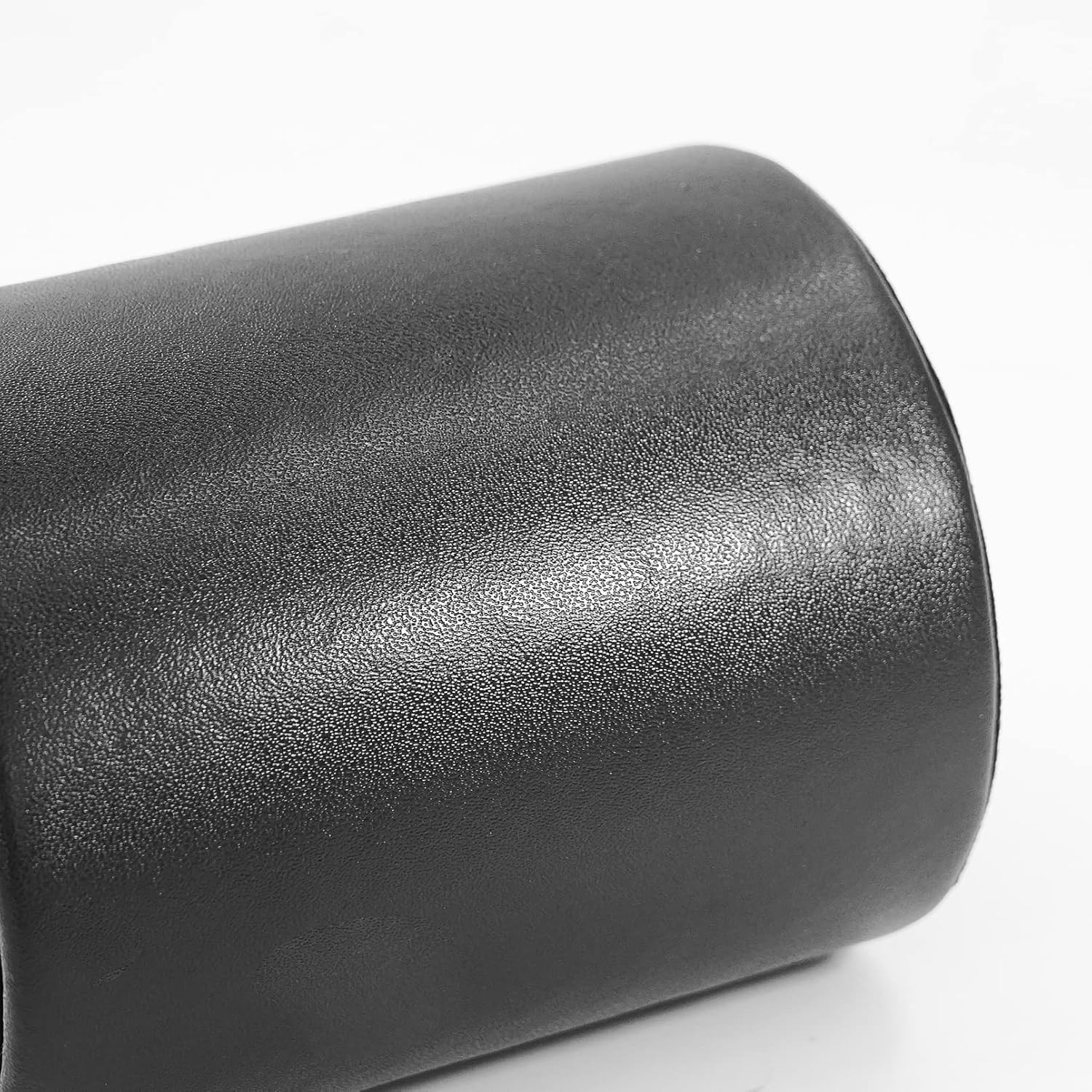 Leather Pencil Holder Pen Cup Desk Organizer Round Black 3.5×4